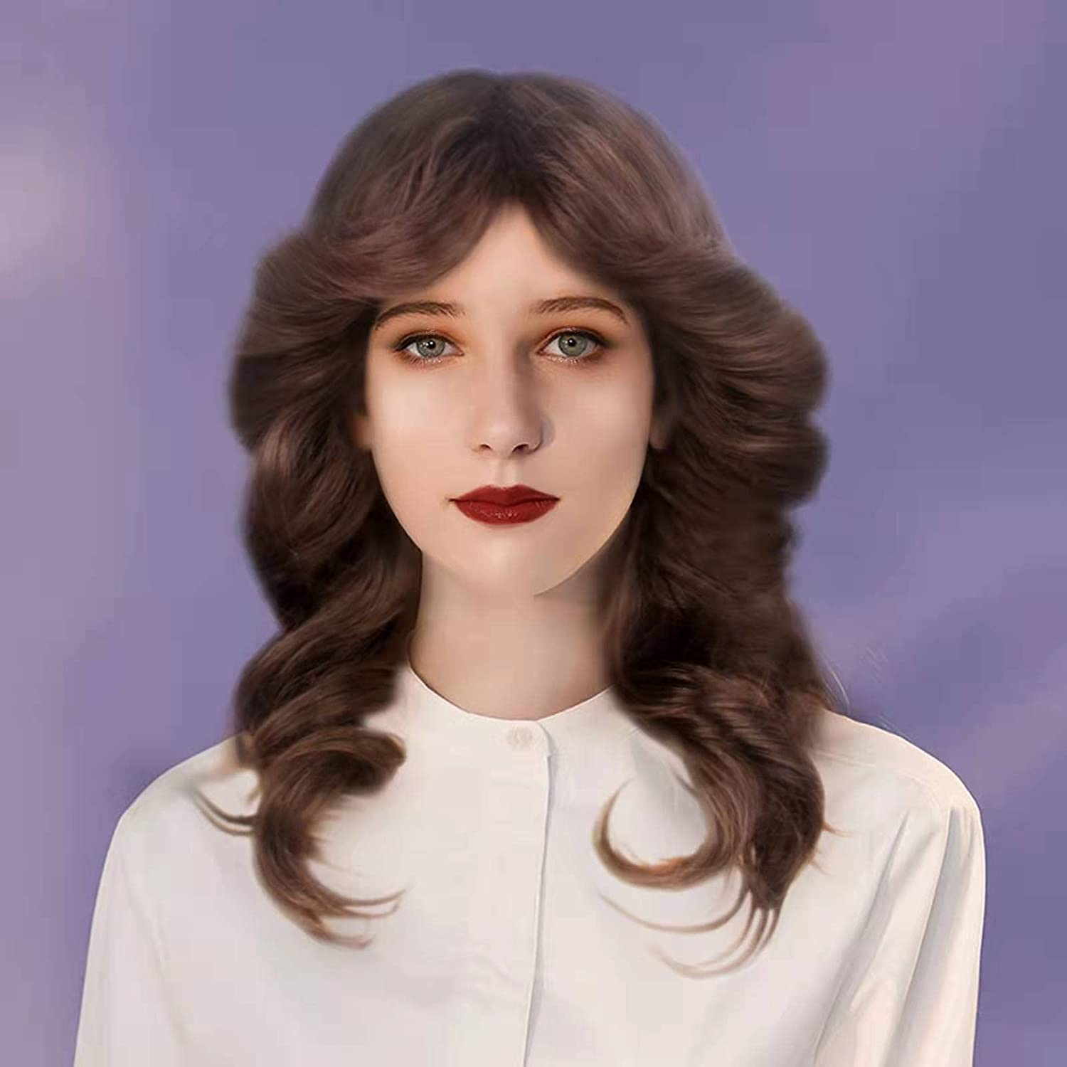 Stfantasy 1920S Wig for Women Mid Long Wave Blonde Hair Natural Wig Women Daily Costume Cosplay Party