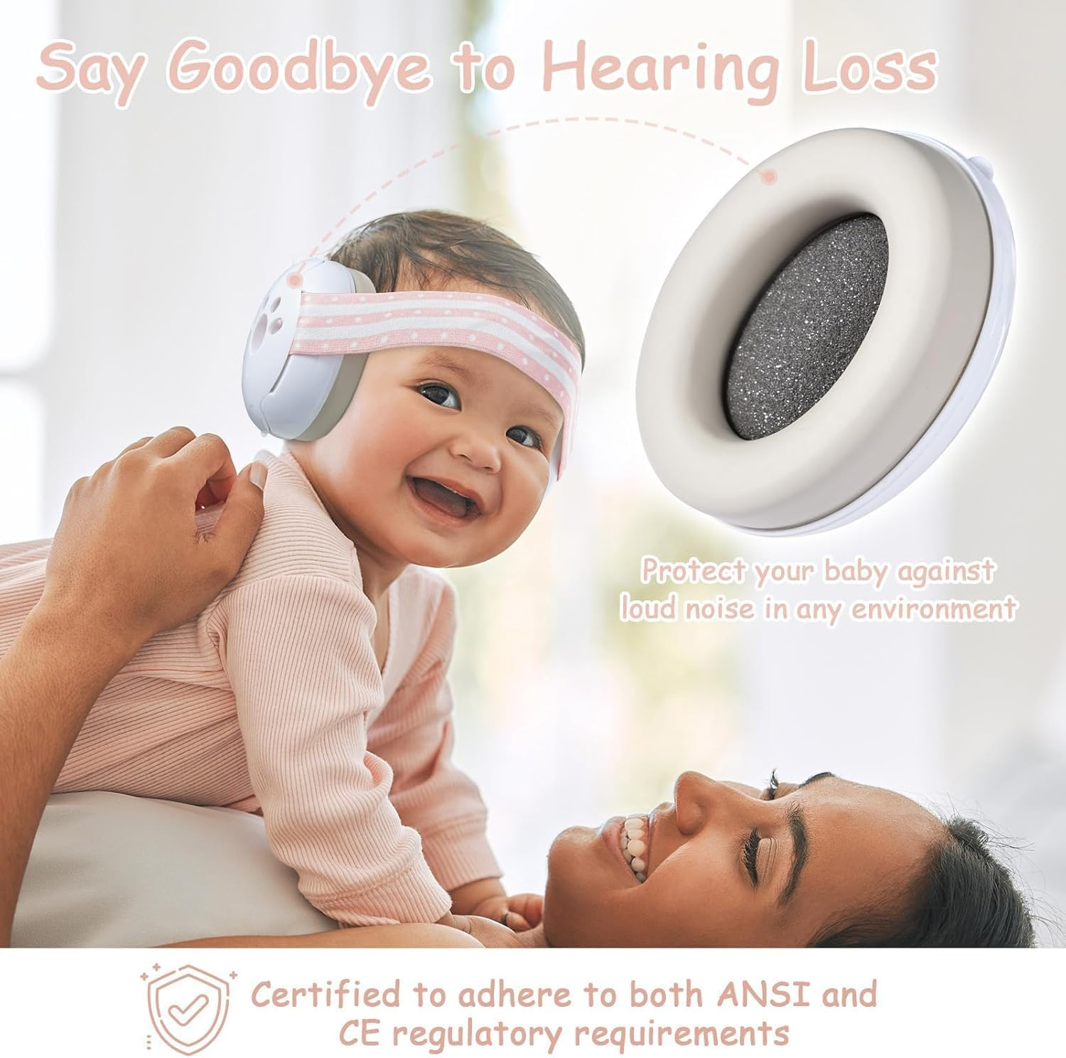 Yunking Baby Ear Muffs Noise Protection for Infant and Babies up to 36 Months - Noise Cancelling Headphones for Ear Protection, Sleep, Travel