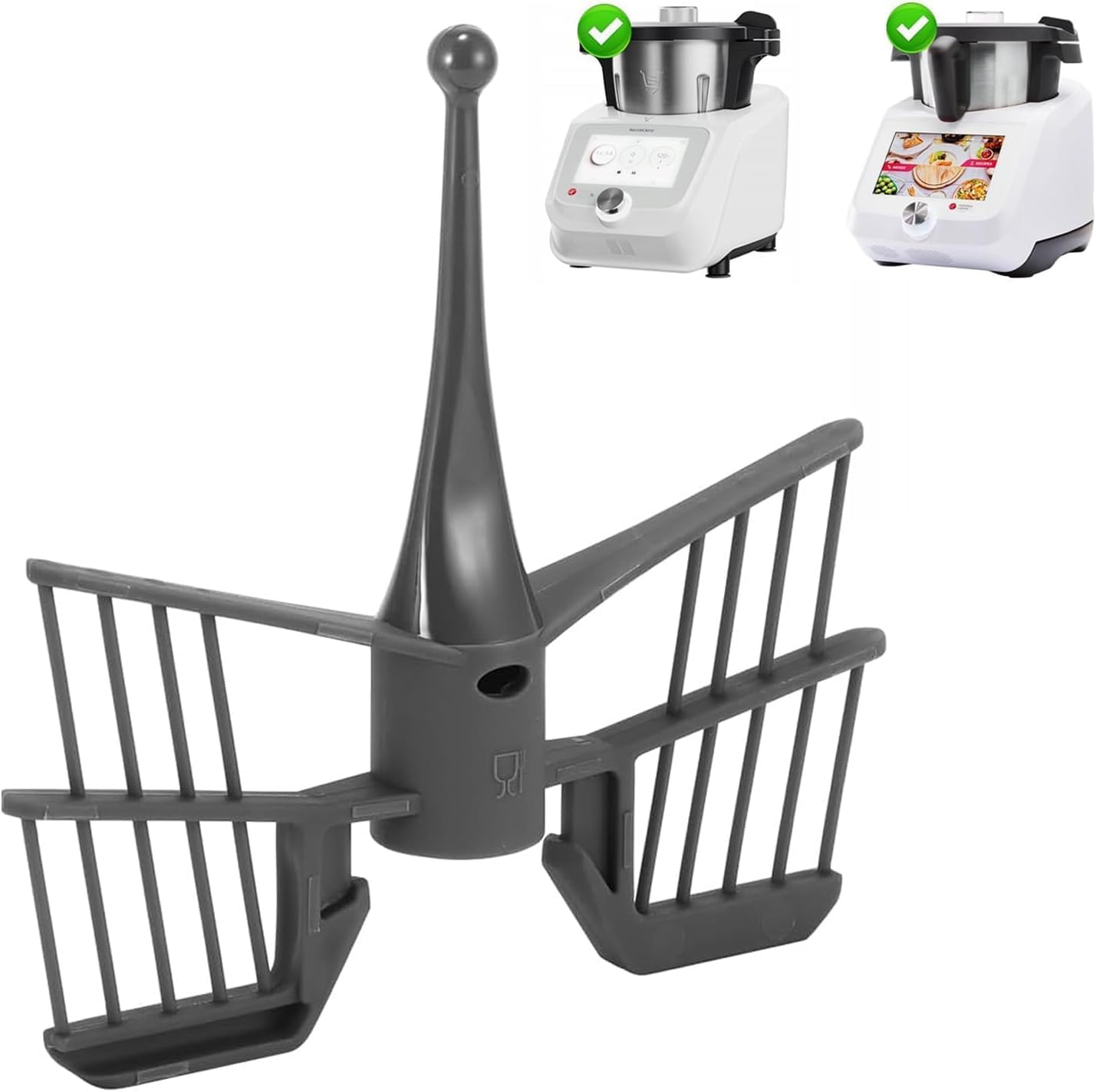 Butterfly Whisk for Thermomix TM5 TM6 TM31, Black Butterfly Mixing Blade Food Processor Replacement Kitchen Aid Mixer Accessory Parts Stirrer Bat Parts, 14X15X2.5 CM, HA-PA-240116 image number 4