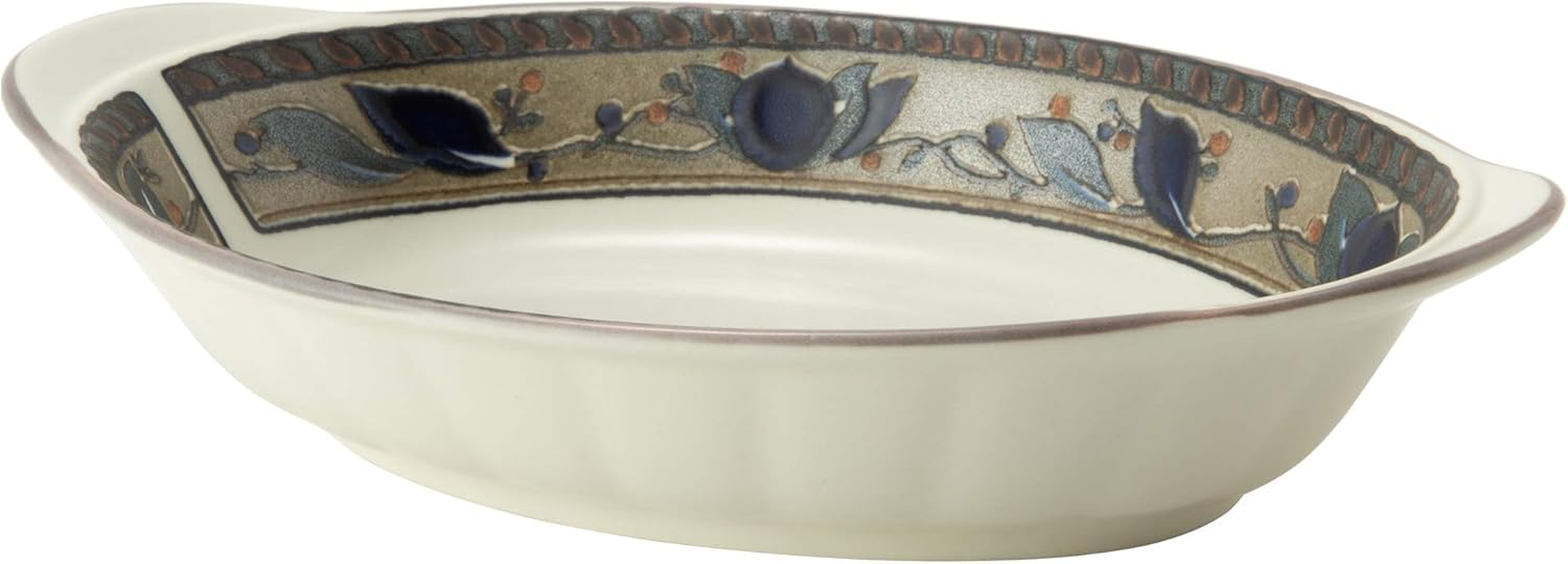 MIKASA T-772089 Gratin Dish, Arabella, White, Diameter 7.7 X Depth 4.5 X Height 1.6 Inches (19.5 X 11.5 X 4 Cm), 10.1 Fl Oz (300 Ml), Microwave, Dishwasher and Oven Safe image number 3