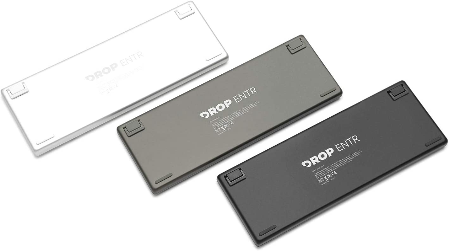 DROP ENTR Mechanical Keyboard &mdash; Tenkeyless Anodized Aluminum Case, Doubleshot Shine-Through PBT Keycaps, N-Key Rollover, USB-C, White Backlit LED, Fast & Linear Switches (Green/Gray, Gateron Yellow) image number 5