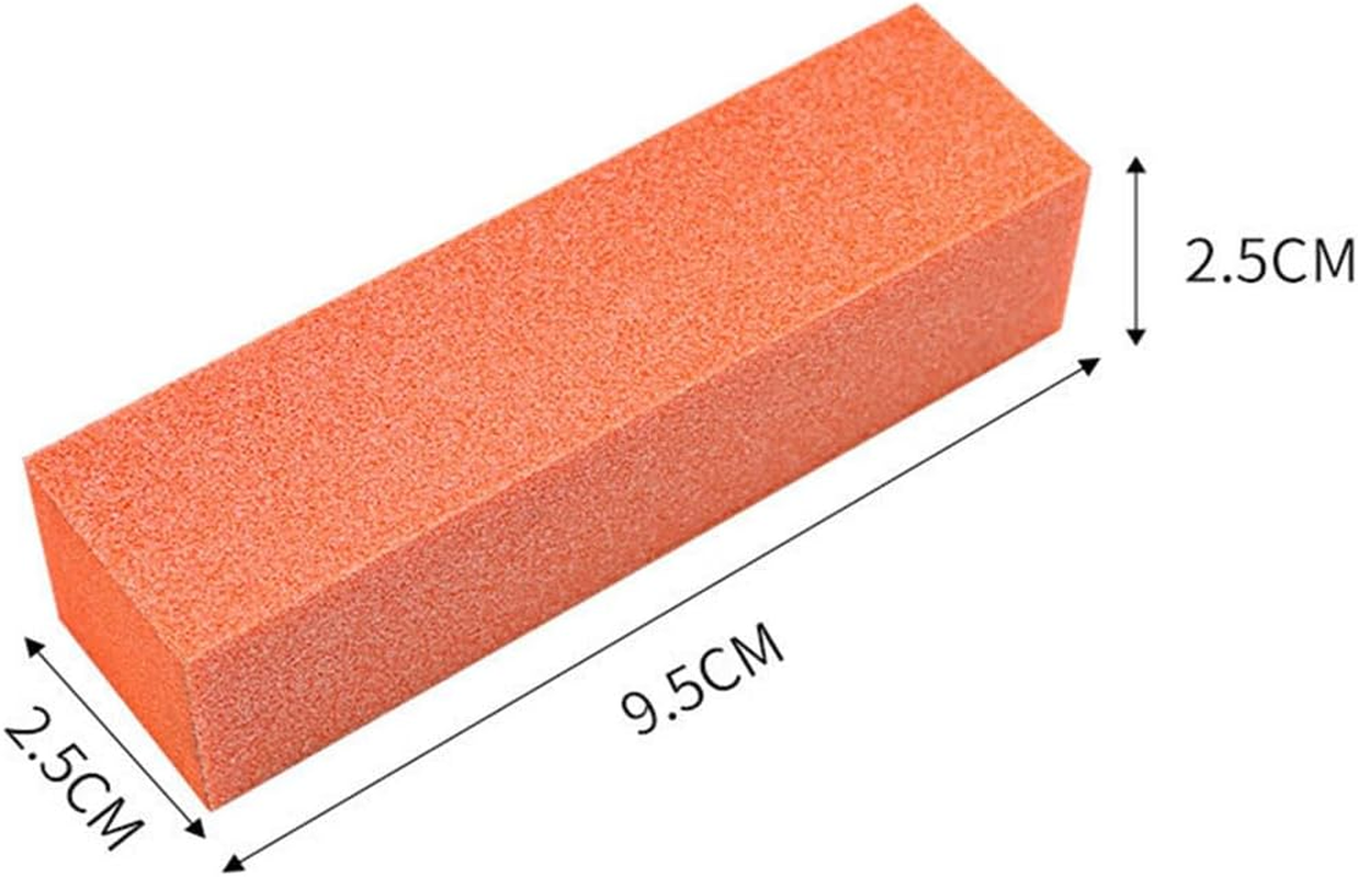 CJESLNA Nail Files and Buffers Professional Nail Art Tools Reusable Double Sided Emery Boards for Acrylic/Gel or Natural Nails (Orang 10Pcs) image number 2