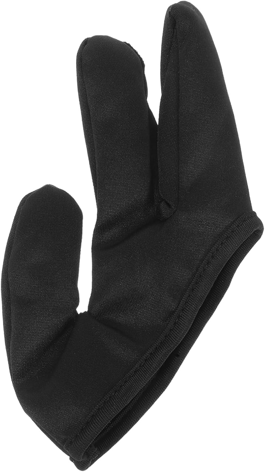 CIYODO Black Heat Resistant Three Finger Gloves for Curling Wand and Hair Straighteners Thermal Protection for Hair Styling Salons and Barbershops Durable and Flexible Design image number 5