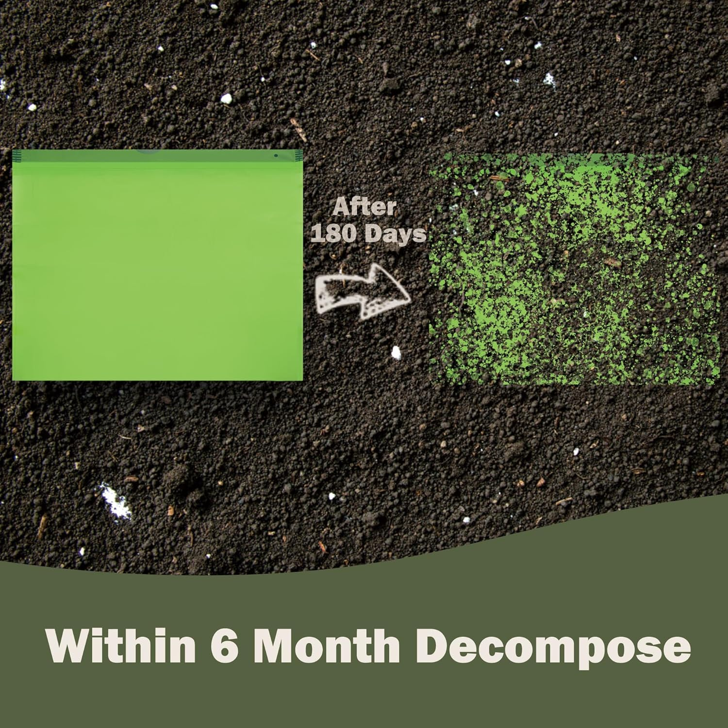 Compostable Bin Liners 20 Liter with Drawstring Tear off Extra Thick Biodegradable Bin Bags with Tie Handle BPI ASTM D6400 Europe OK Compost Home Certified 60 Counts Green (5 Gallon with Tie) image number 5