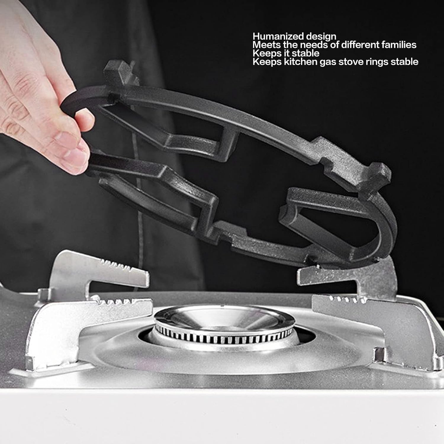 Non Slip Cast Iron Wok Support for Kitchen Accessories - Cast Iron Wok Rack Slip Resistant Gas Stove Wok image number 5