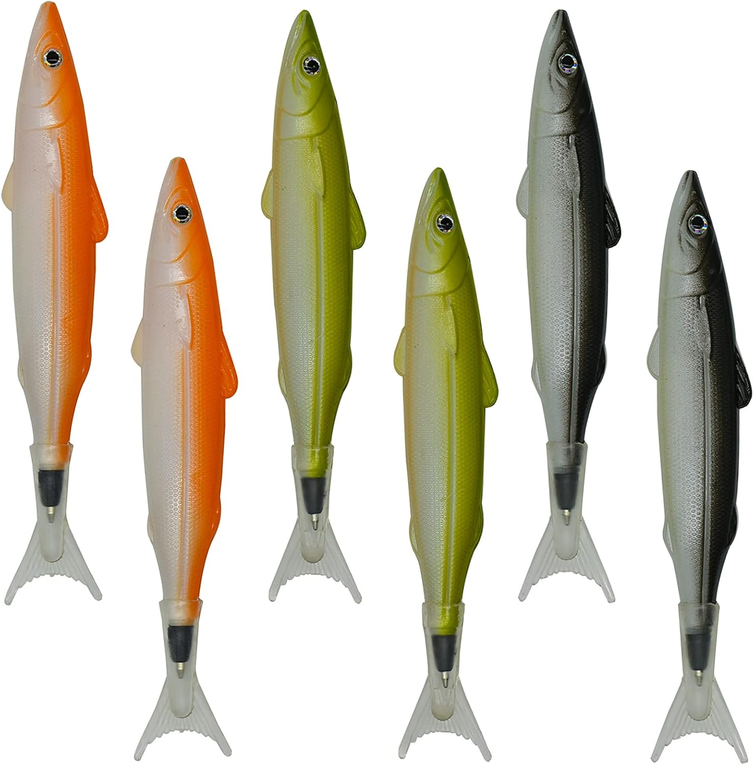 Maydahui 6PCS Fish Ballpoint Pen Creative Novelty Pens Simulation Model Black Ink for School Office Girls Fishing Enthusiast image number 6