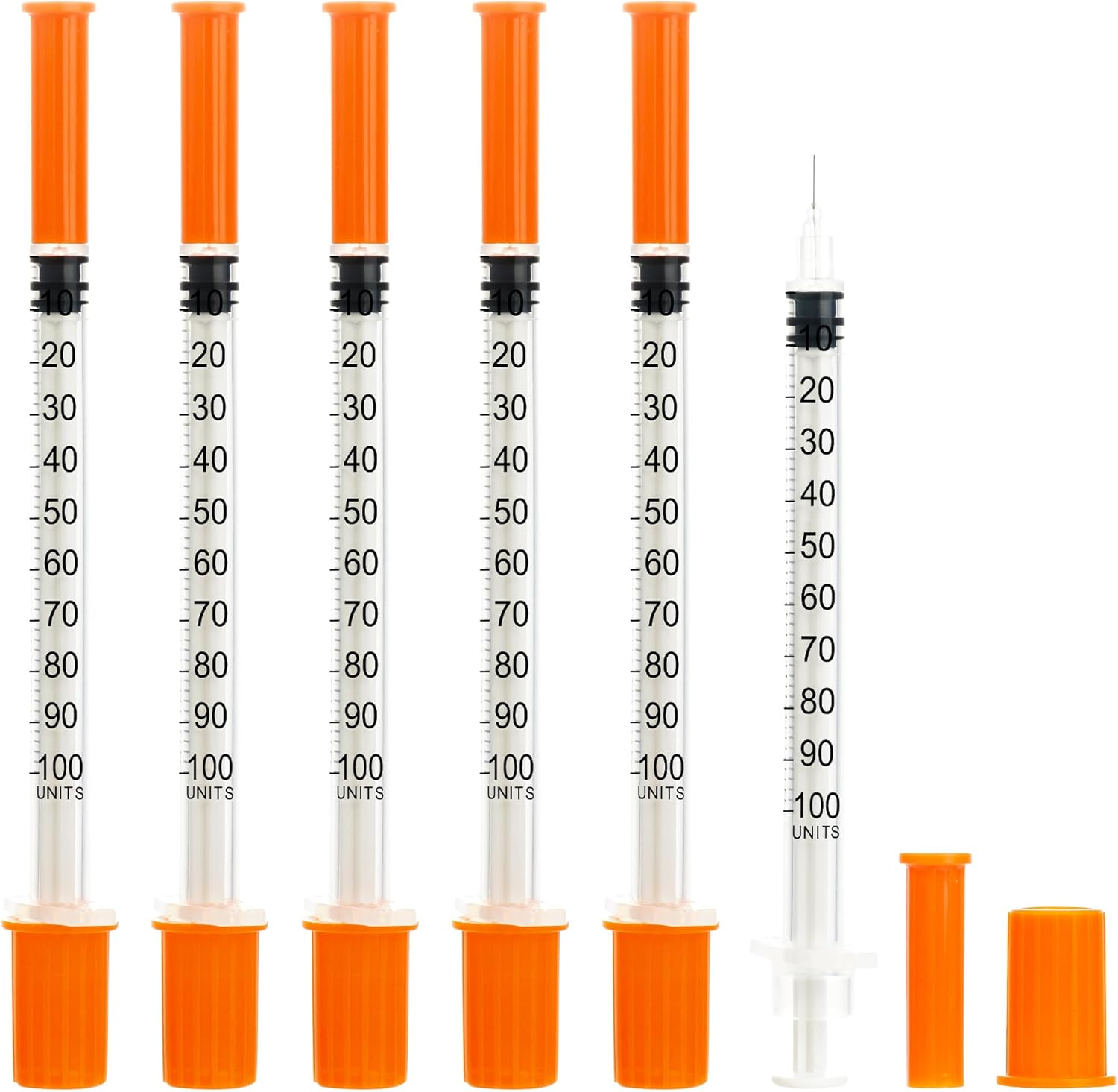 20 Pack 1Ml Syringes with 32Gx6Mm Plastic Multiple Uses Measuring Tools, Individually Wrapped image number 5