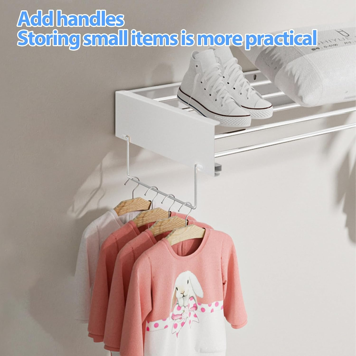 Wall Mounted Drying Rack, Collapsible Drying Racks for Laundry, Collapsible Laundry Drying Rack, 5 Stainless Steel Rods, Folding Indoor/Outdoor Drying Rack Clothing, 31.5'' Wide image number 4