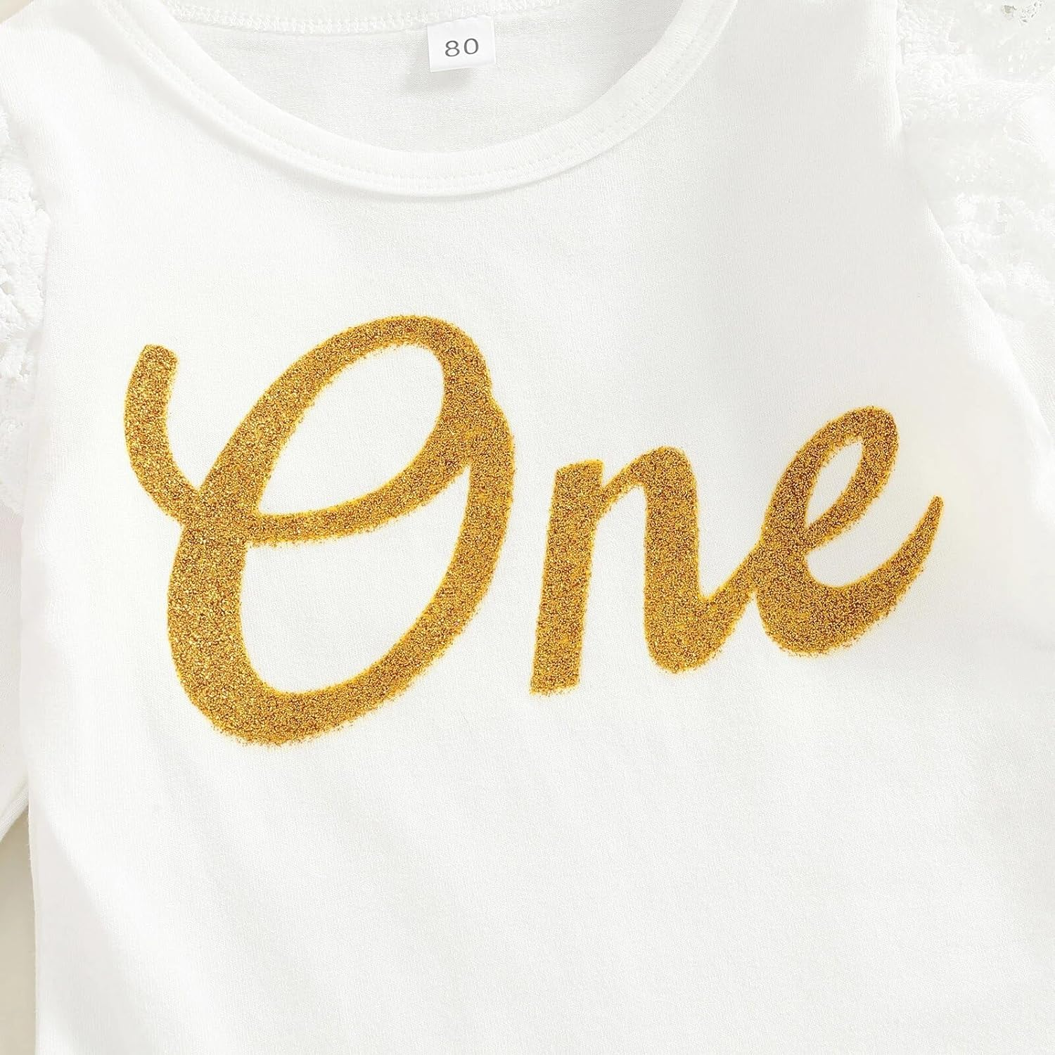 Baby Girl First 1St Birthday Cake Smash 3 Piece Outfit Set - Onesie + Tulle Skirt + Headband image number 5