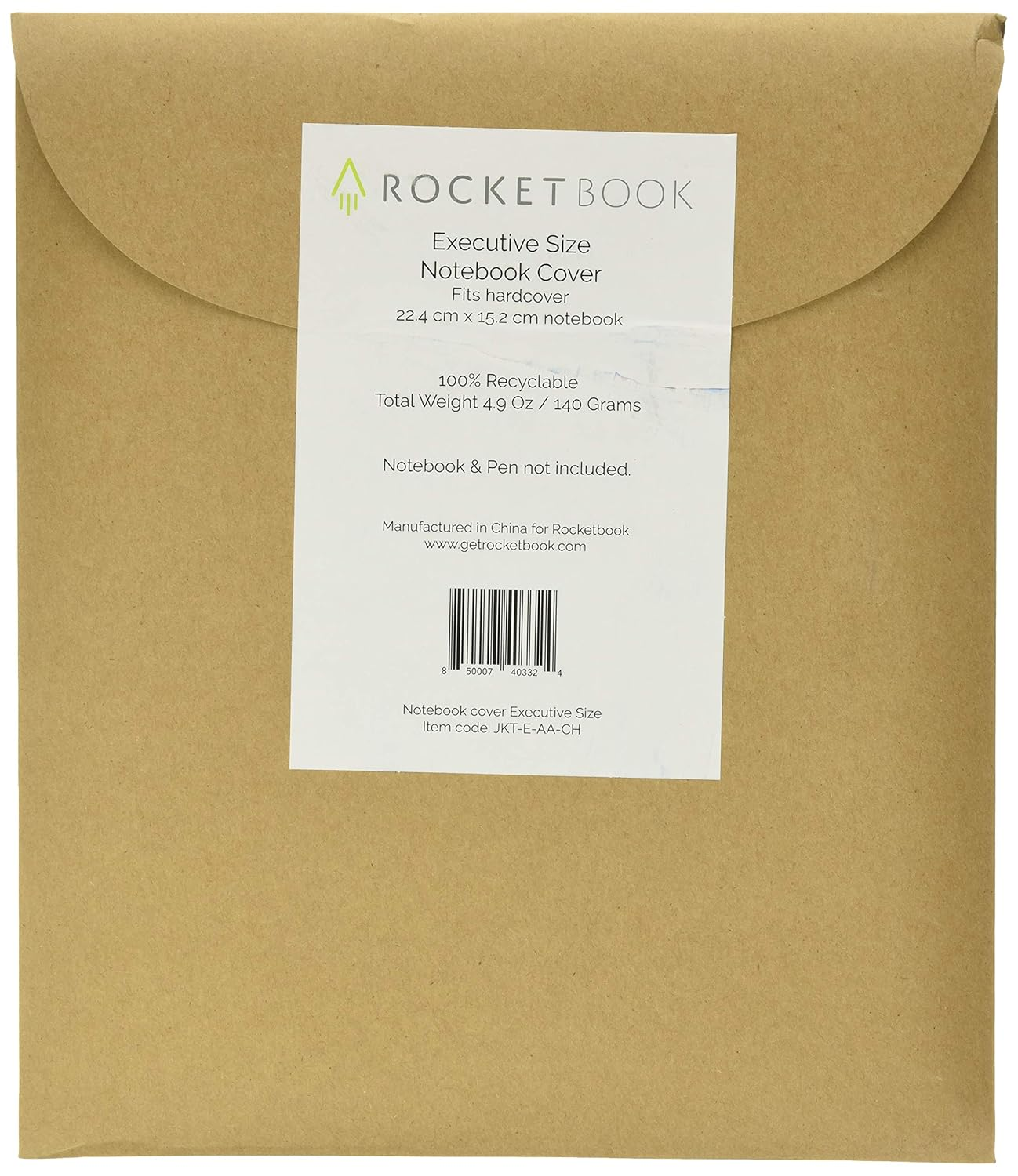 Rocketbook Smart Notebook Folio Cover - 100% Recyclable, Biodegradable Cover with Pen Holder, Magnetic Clasp & Inner Storage - Mars Sand Tan, Executive Size (6" X 8.8") image number 6
