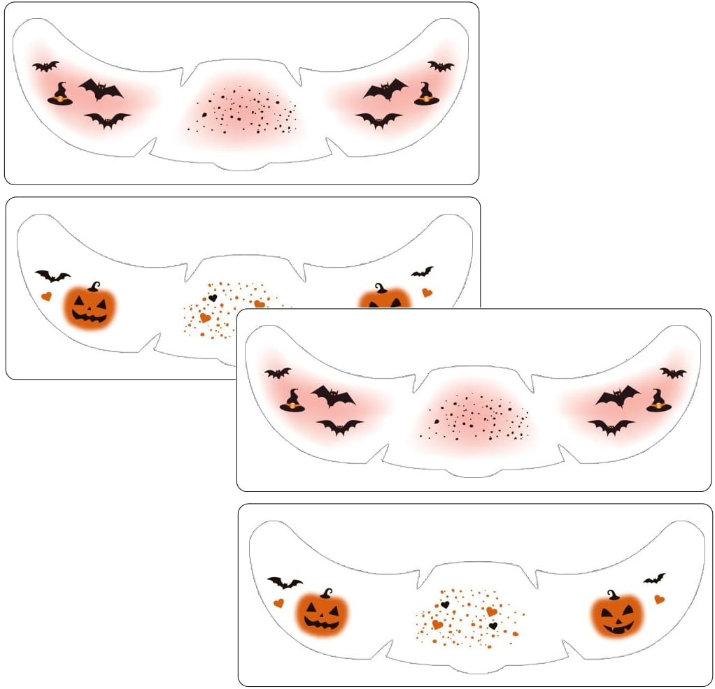BCHKO 4 Designs Skin Friendly Face Tattoos Suitable for Women - Ideal for Halloween, Festivals, Parties, Costumes and Makeup Styling (Glitter) image number 5