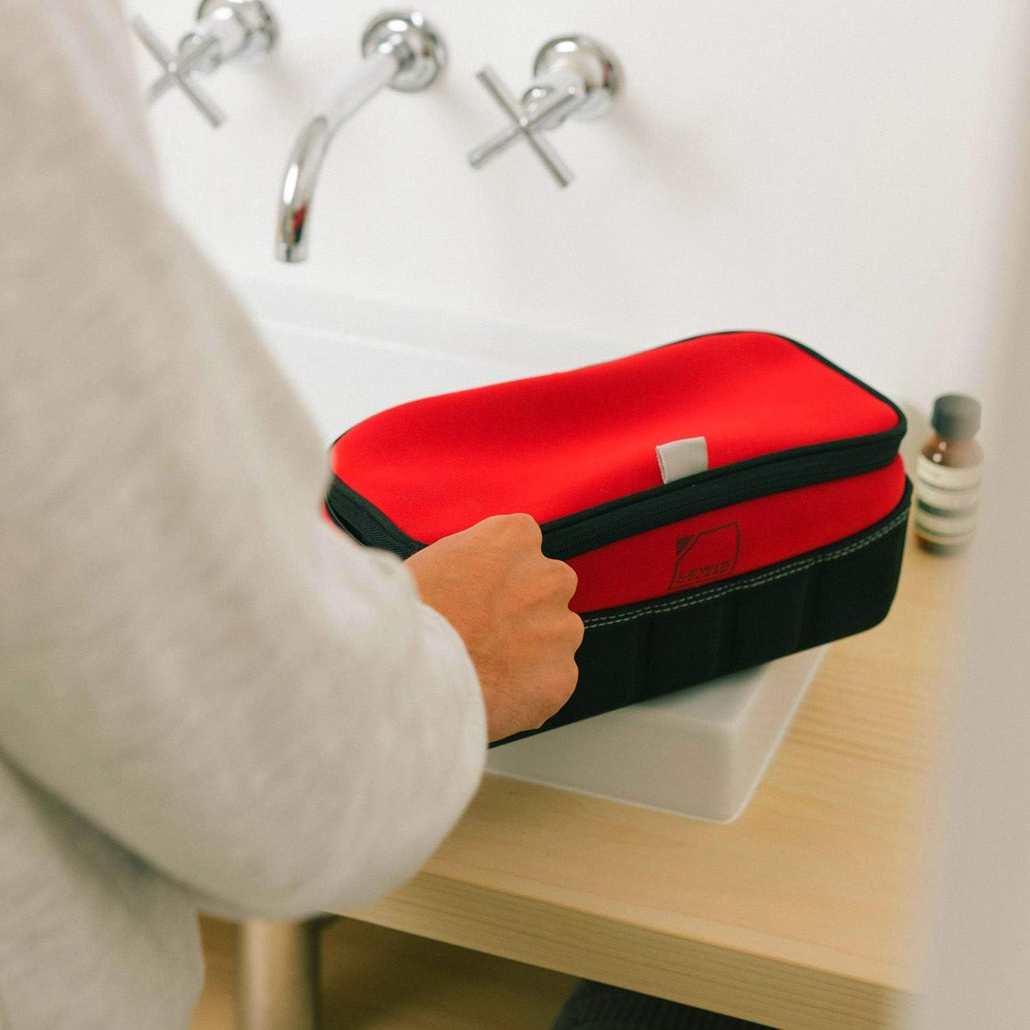 Lewis N. Clark Lewis N. Clark Travelflextm Open-Top Toiletry Kit, Charcoal (Gray) - 1597CHR image number 2