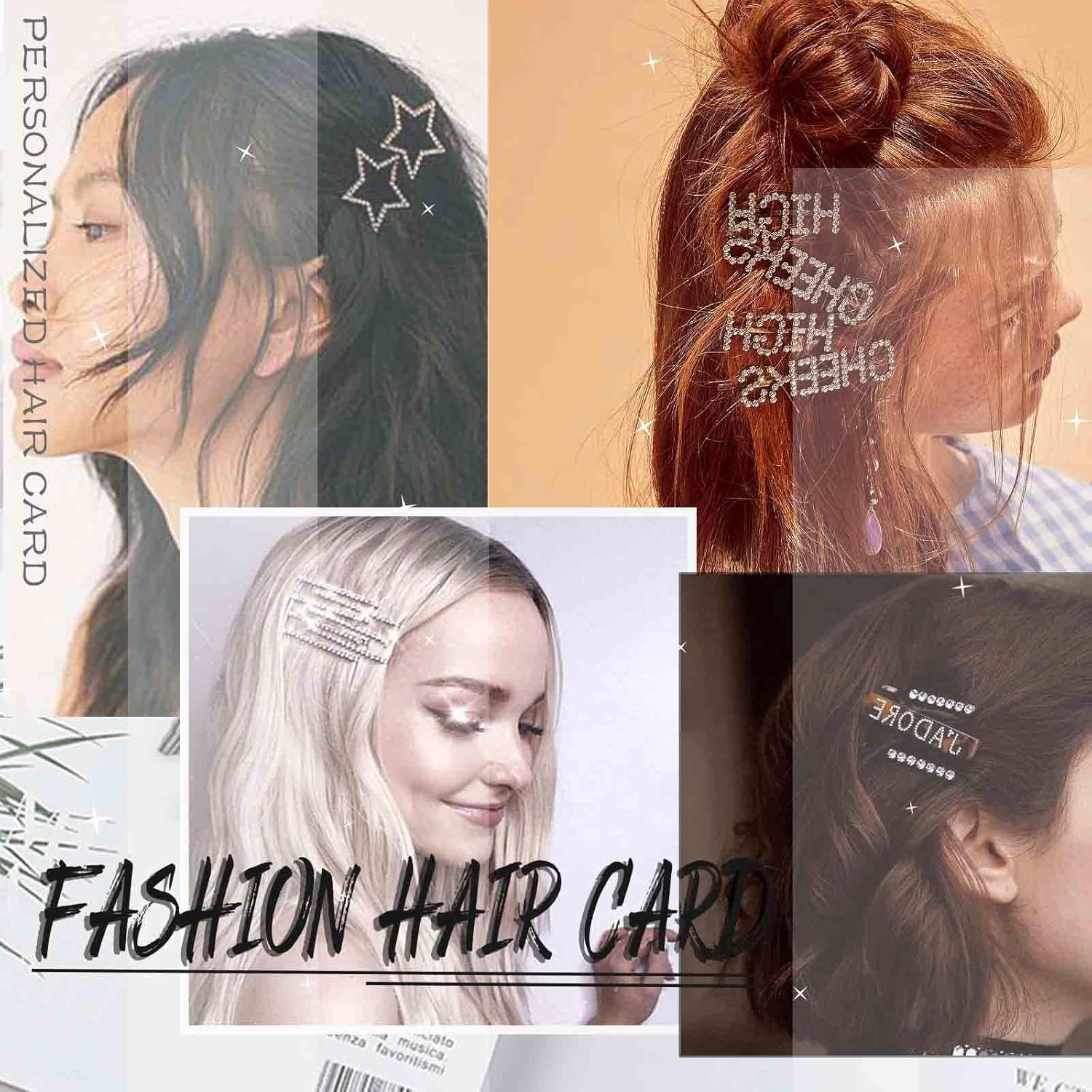 Wendalern Snap Hair Pin Clip Silver Bun Hair Clip Metal Hair Holder Clips Minimalist Hair Clips Decorative Hair Accessories for Women and Girls