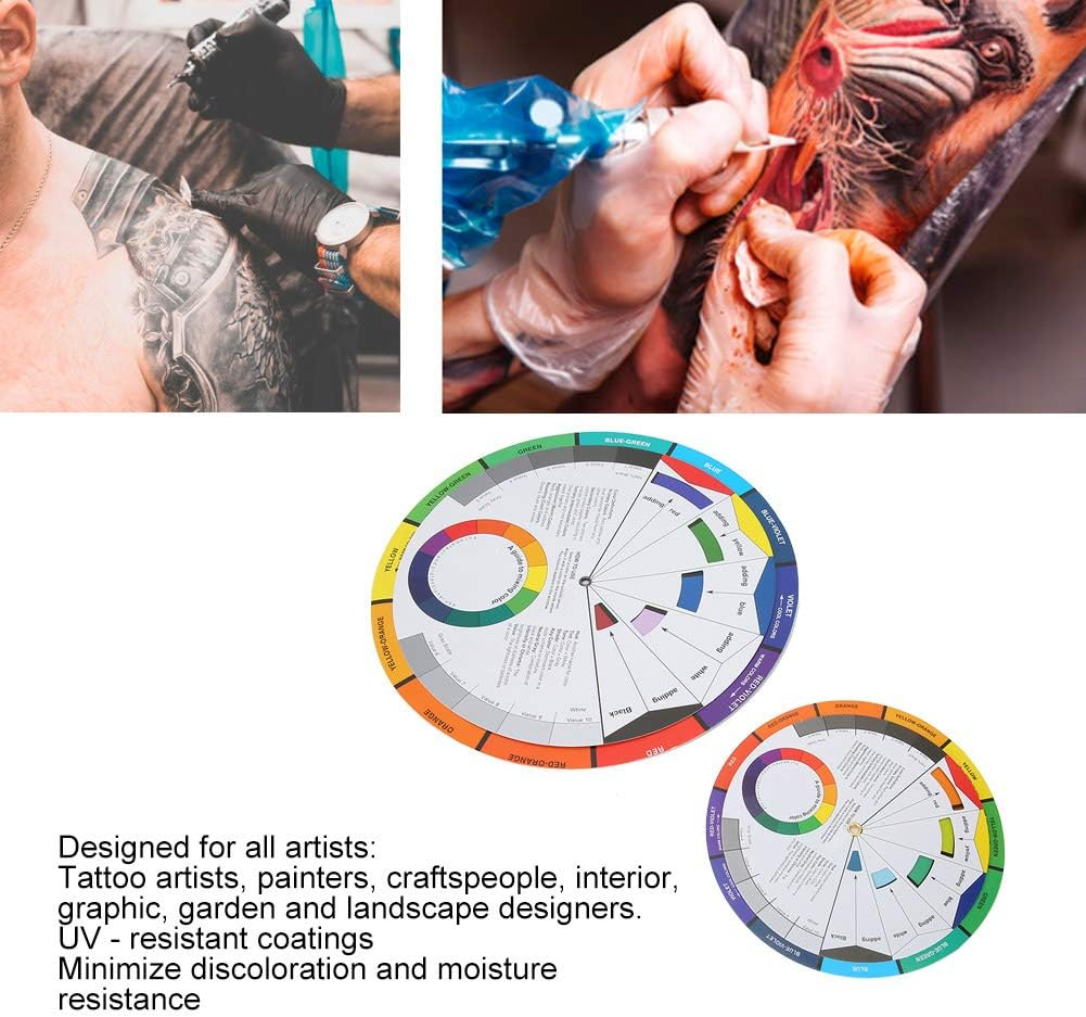 2PCS Accessory Artists Color Wheel Colour Wheel Mixing Guide Color Wheel Pigment Color Wheel Interior for Garden Craftspeople Painters