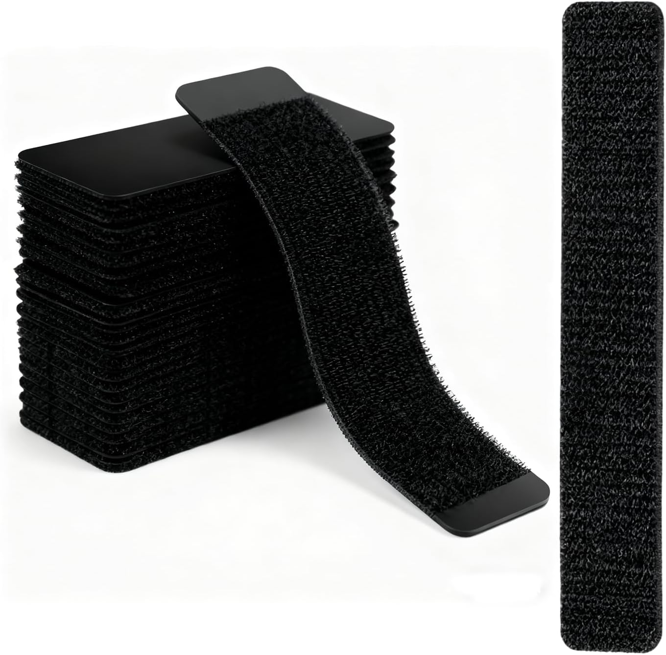 Surnavik Velcro Strips, 3M Velcro Strips - 24 Pcs Heavy Duty Adhesive Velcros Strip & Dots for Home, Office, Couch Cushions, Carpets, Pedal Boards & Walls，10 X 2.5 CM image number 4