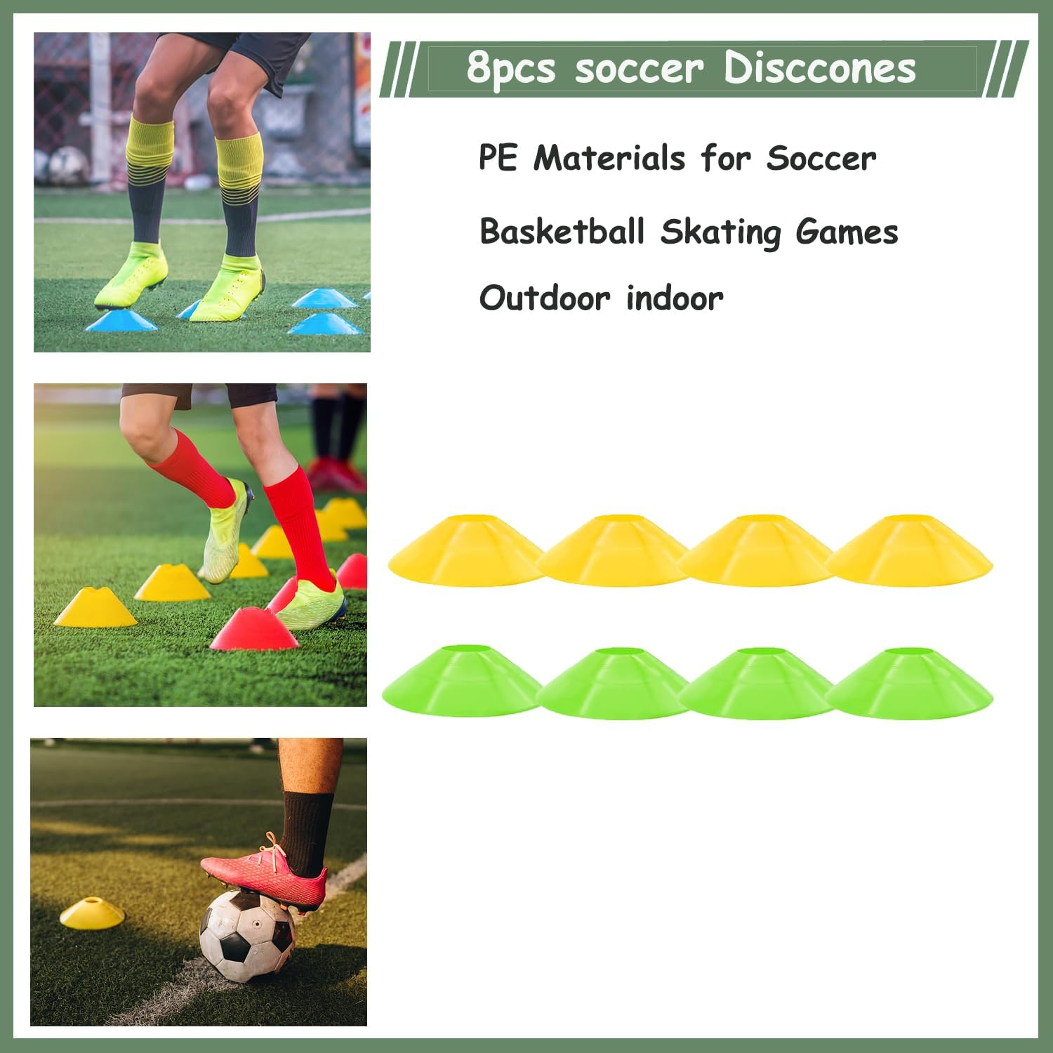 Agility Ladder Training Poles Equipment, Soccer Training Equipment-20Ft Speed Ladder, 6 Agility Poles, 6 Soccer Cones for Training Football Basketball Rugby Training Equipment for Kids Youth Adults image number 3