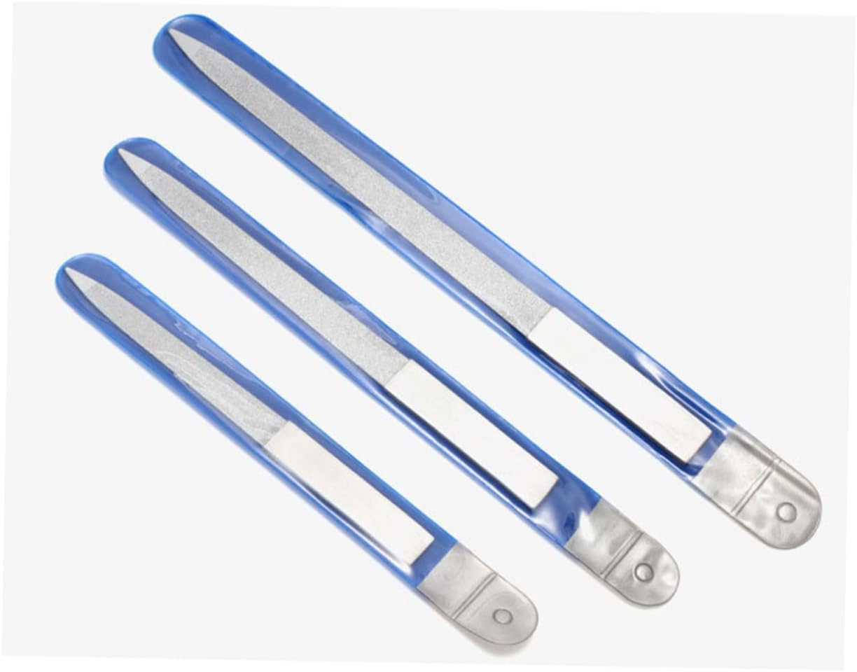 GLEAVI 6Pcs Stainless Steel Nail Files Double Sided Carborundum for Fingernails and Toenails Manicure Tools for Smooth Finishing Travel-Friendly Design image number 6