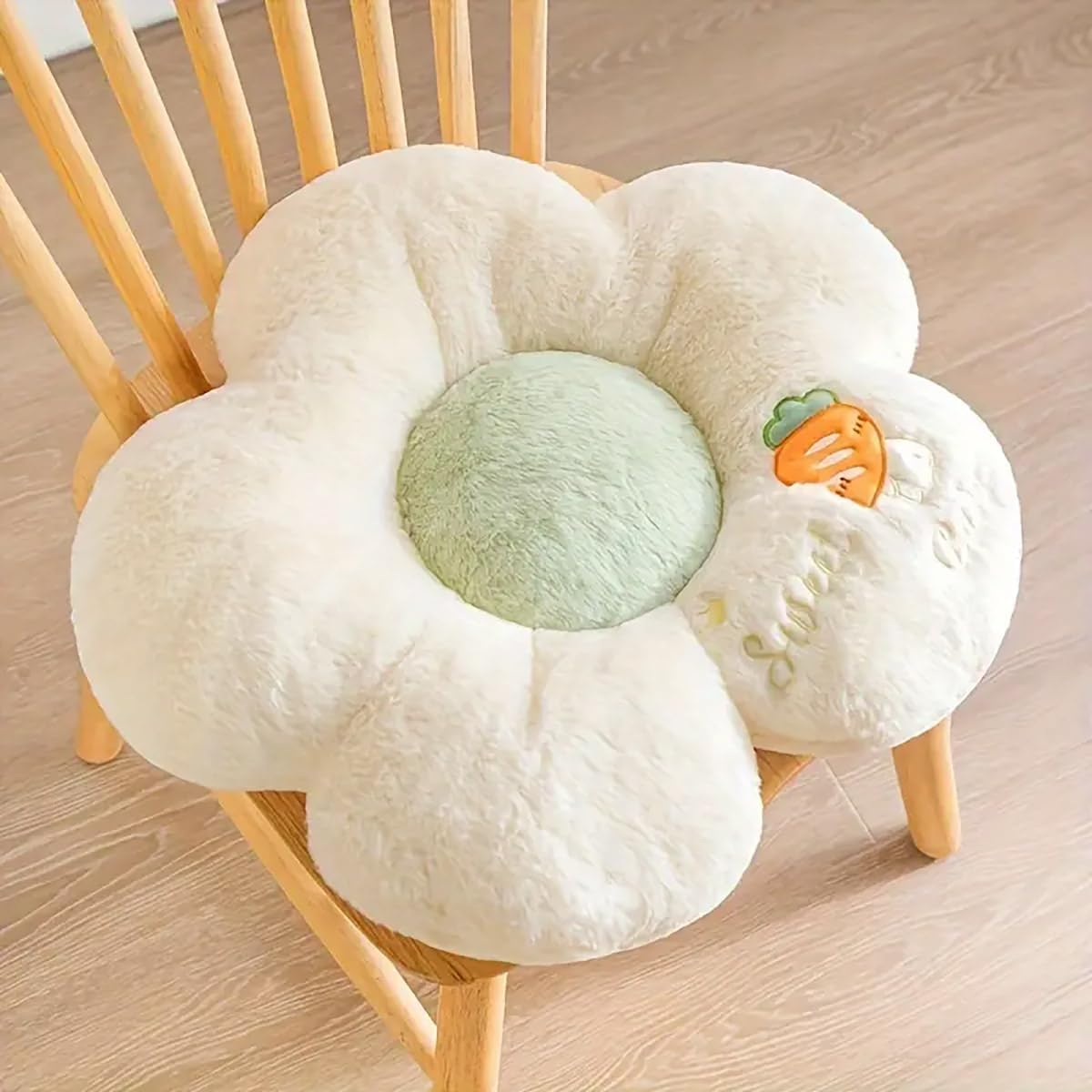AIMALL Sunflower Flower Cushion for Classroom, Office Chair - Comfortable, Cute Summer Lazy Seat Cushion, 19.7 Inch Diameter image number 1