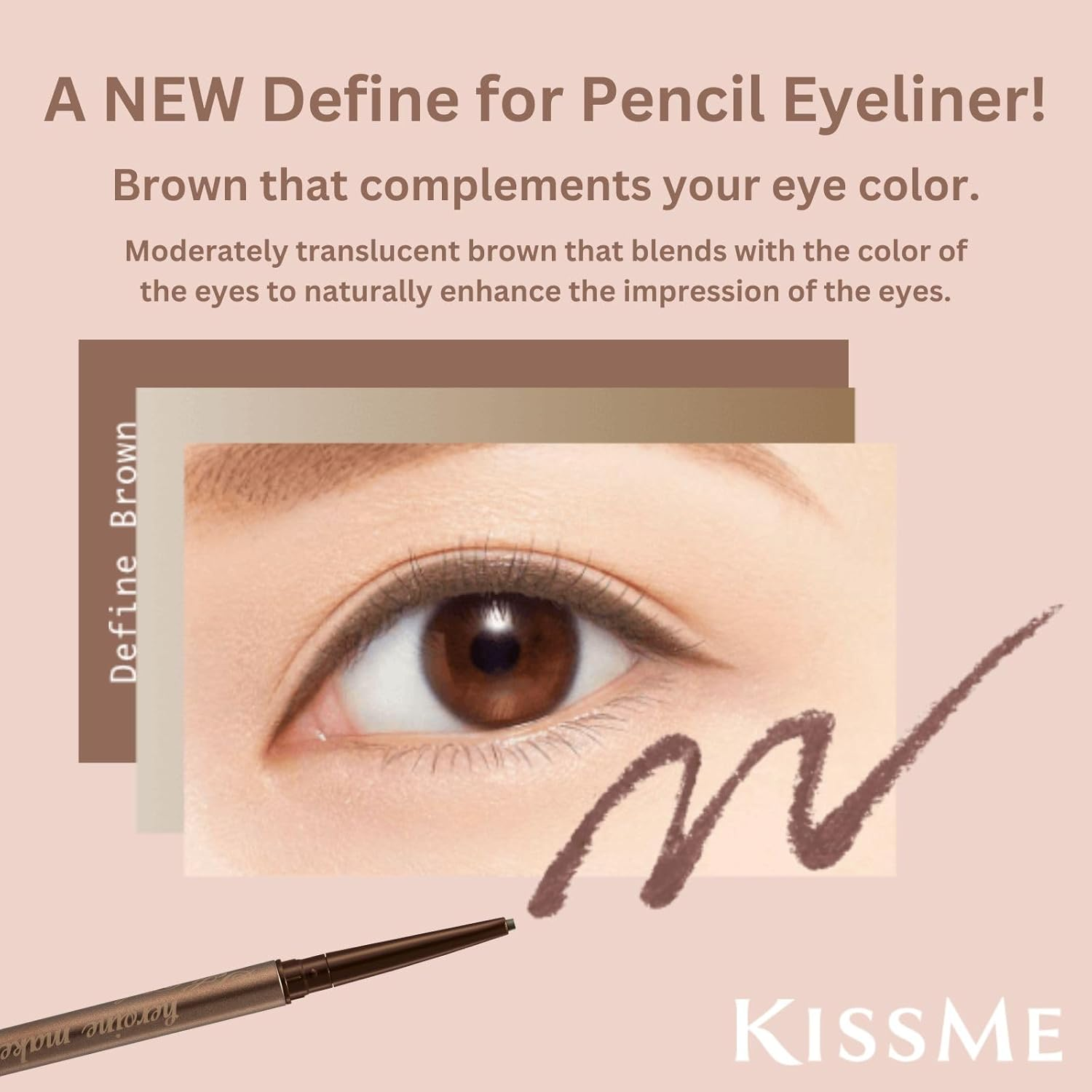 Heroine Makeup Soft Define Cream Pencil N 01 Natural Brown 0.1G Extruded Eyeliner Oval Core Natural - 03 Cherry Brown image number 5