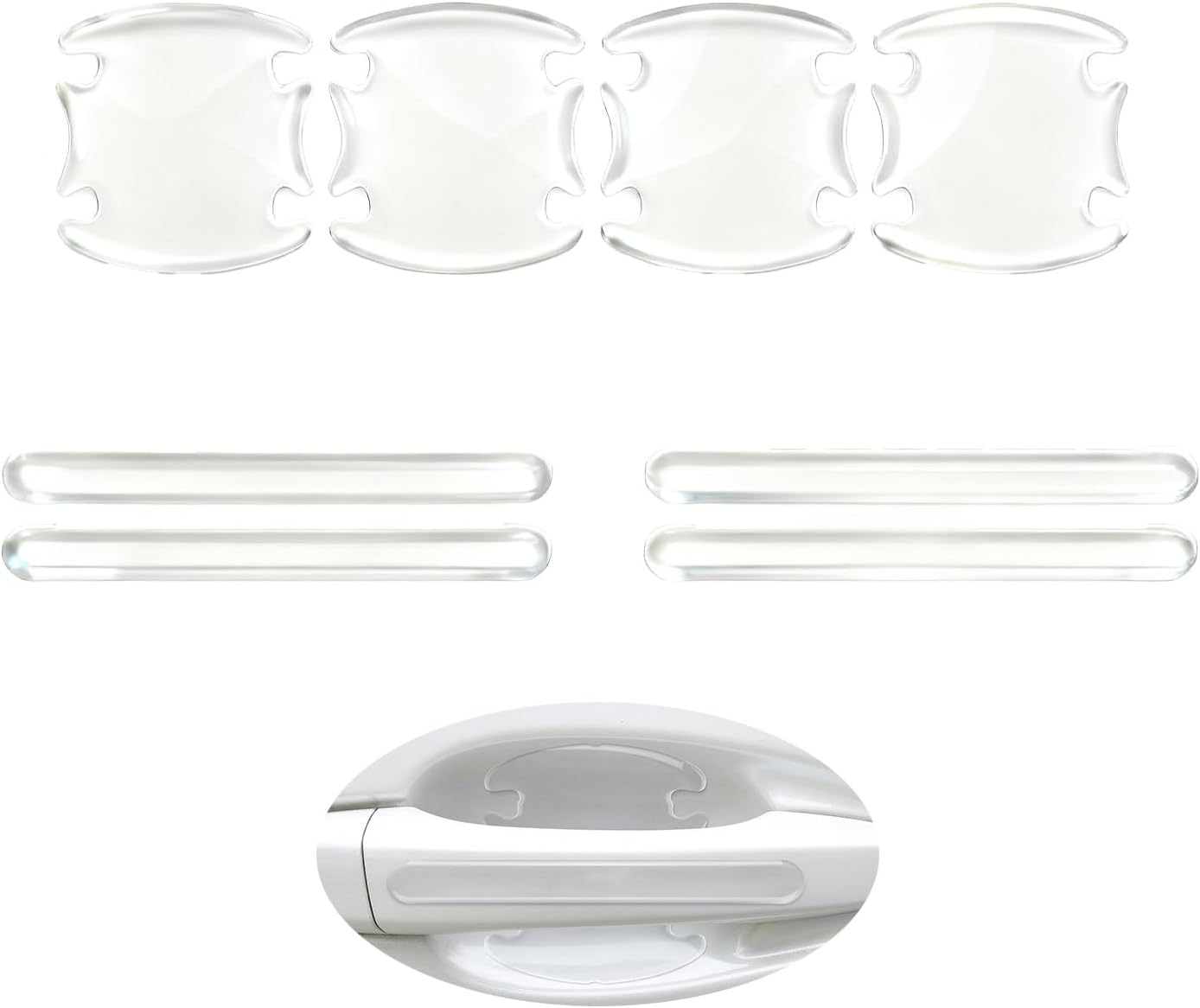 8 Pieces of Car Door Edge Protector, Transparent Car Door Handle Protector, Doors Handle Protector for Cup Protection, Easy to Install Suitable for Most image number 4