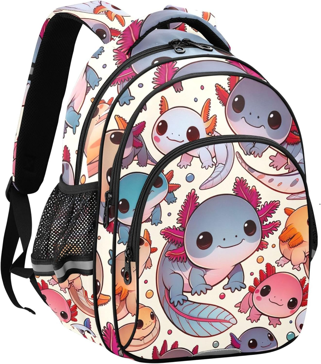 Joisal Kids Backpack Cute Axolotl Print, Girls Boys School Bag, Personalized Small Bookbag Kindergarten Preschool Toddlers image number 3