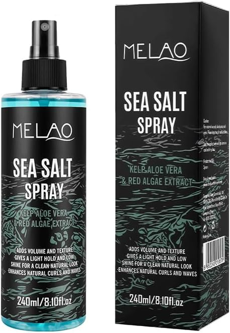 Sea Salt Spray for Hair Men,240Ml Texturizing Spray with Kelp, Aloe Vera & Red Algae Extract,Natural & Organic, Alcohol-Free, Lifts and Texturizes Hair for a Beach or Surfer Hair Style image number 1