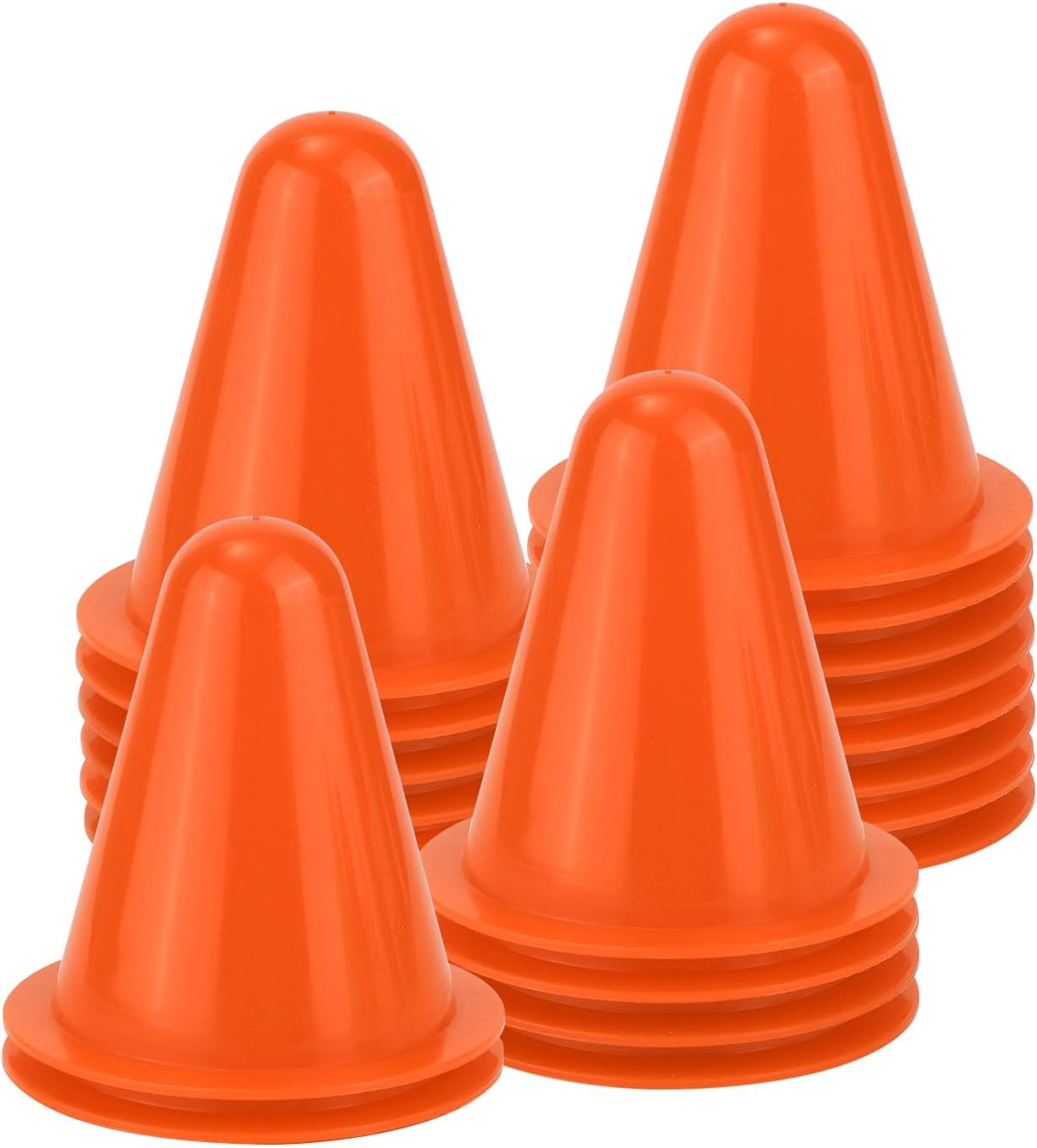 XIHIRCD 20Pcs Soccer Cones, 3.15 Inch Mini Practice Cones Sports Cones Field Markers Cones Basketball Cones Training Cones for Outdoor Indoor Basketball Football Footwork Training