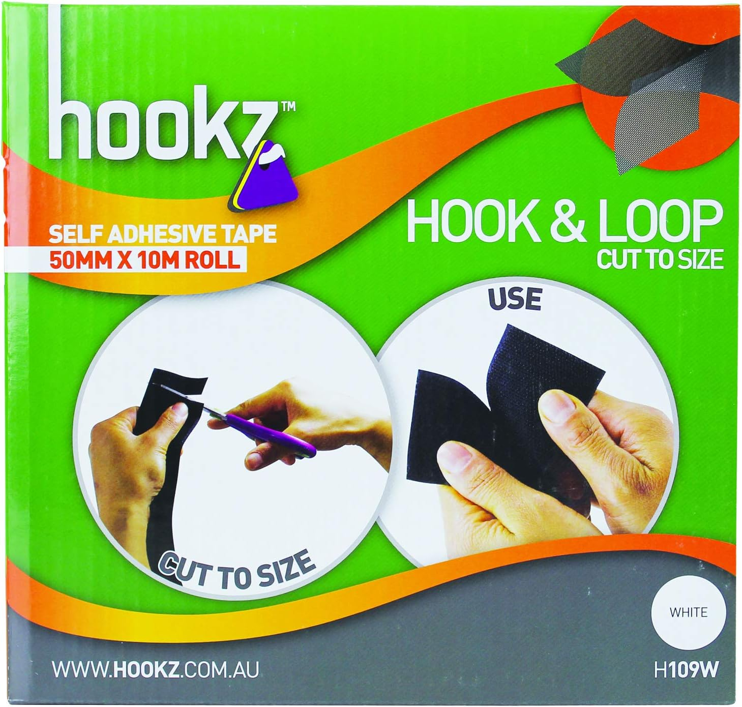 Hookz Hook & Loop Self Adhesive Tape 10M Roll White image number 1