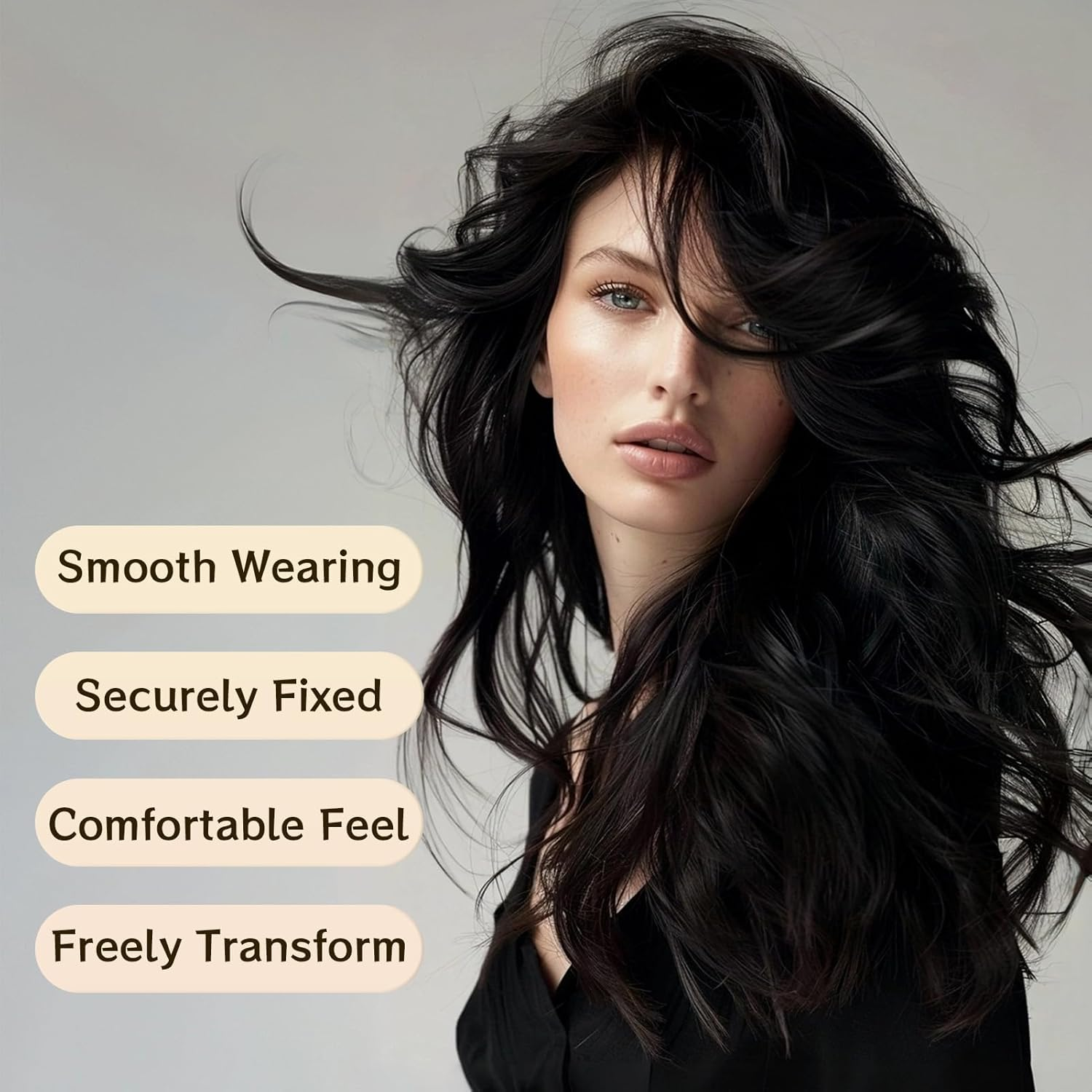 6 Pcs Fishnet Wig Cap,Elastic Mesh Net Wig Caps,Stocking Wig Caps Stretchy Nylon Wig Cap for Long Thick Hair (Black)