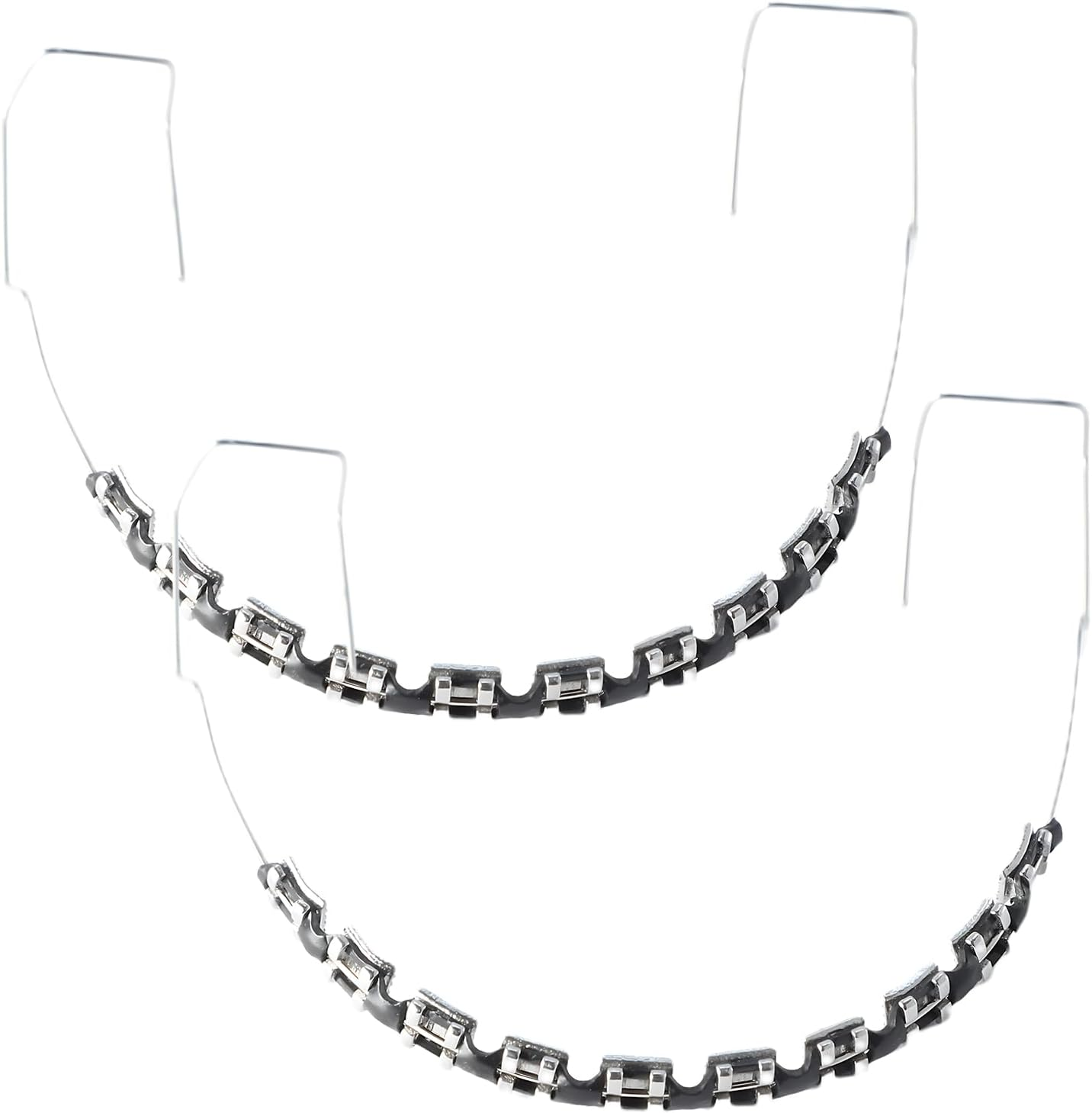 1 Pair of Temporary Tooth Decoration, Teeth Retainer Practical Brackets Para Dientes Sturdy Retenedores De Dientes Ortodoncia Props for Dental Students to Practice (Black) image number 6