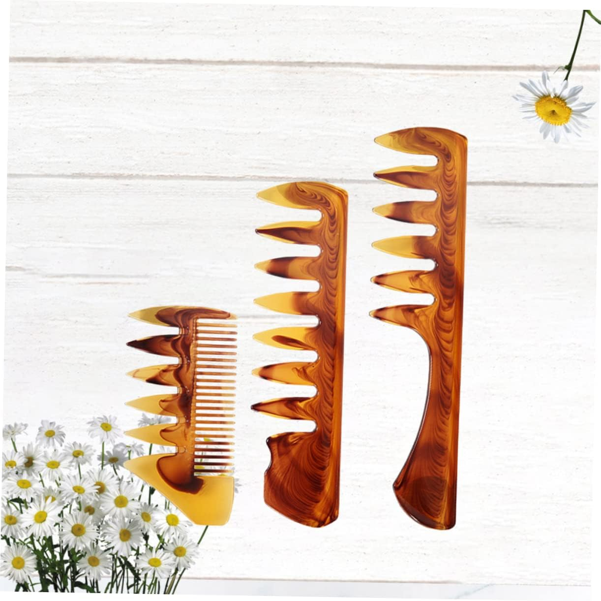 PLAFOPE 3Pcs Professional Hair Spray Comb Man Hair Comb Massage Function for Styling image number 1