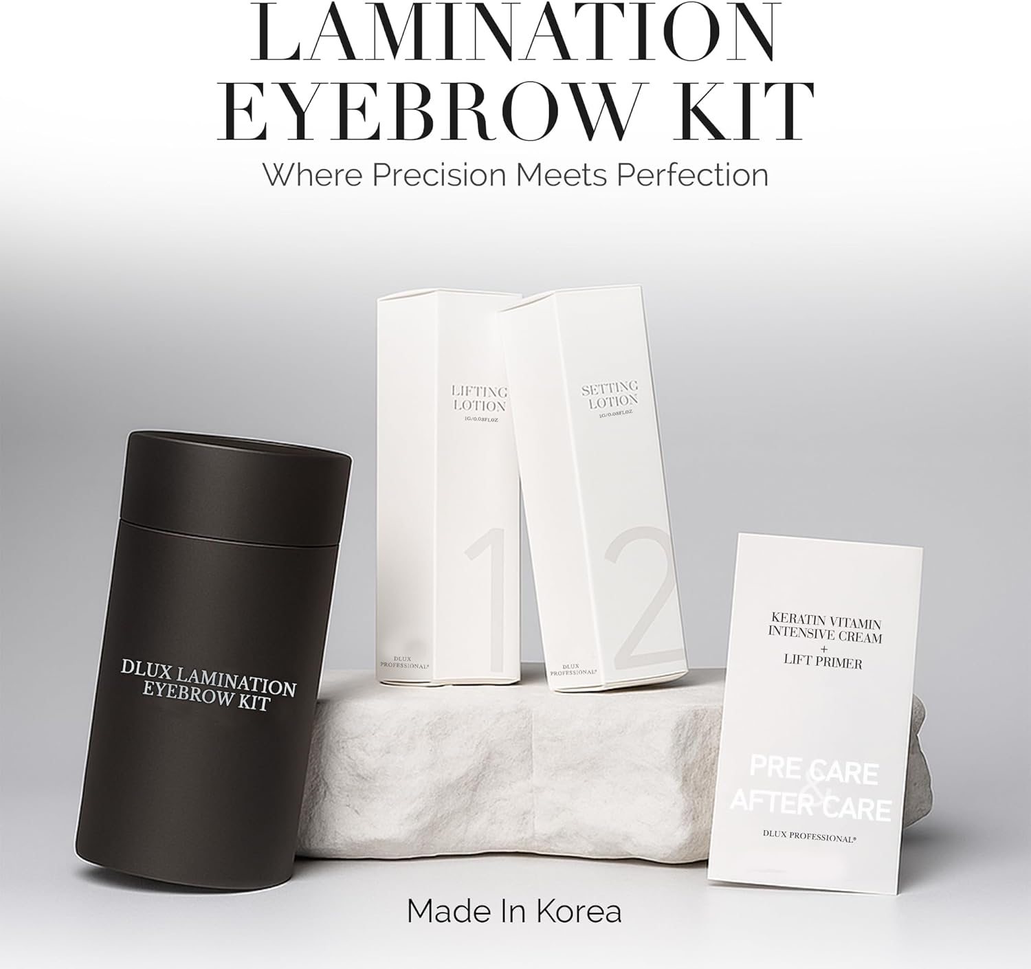 DLUX PROFESSIONAL Keratin Brow Lamination Kit &ndash; Luxury Eyebrow Lift, Gentle Brow Curling, Safe Perm System for Sensitive Skin image number 3