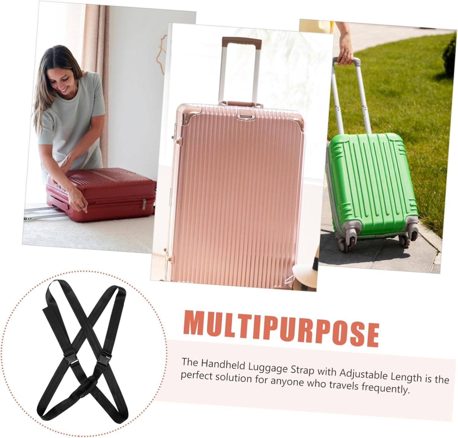 BESTYASH Suitcase Straps Luggage Bands for Suitcases Case Straps Traveling Accessories Handle