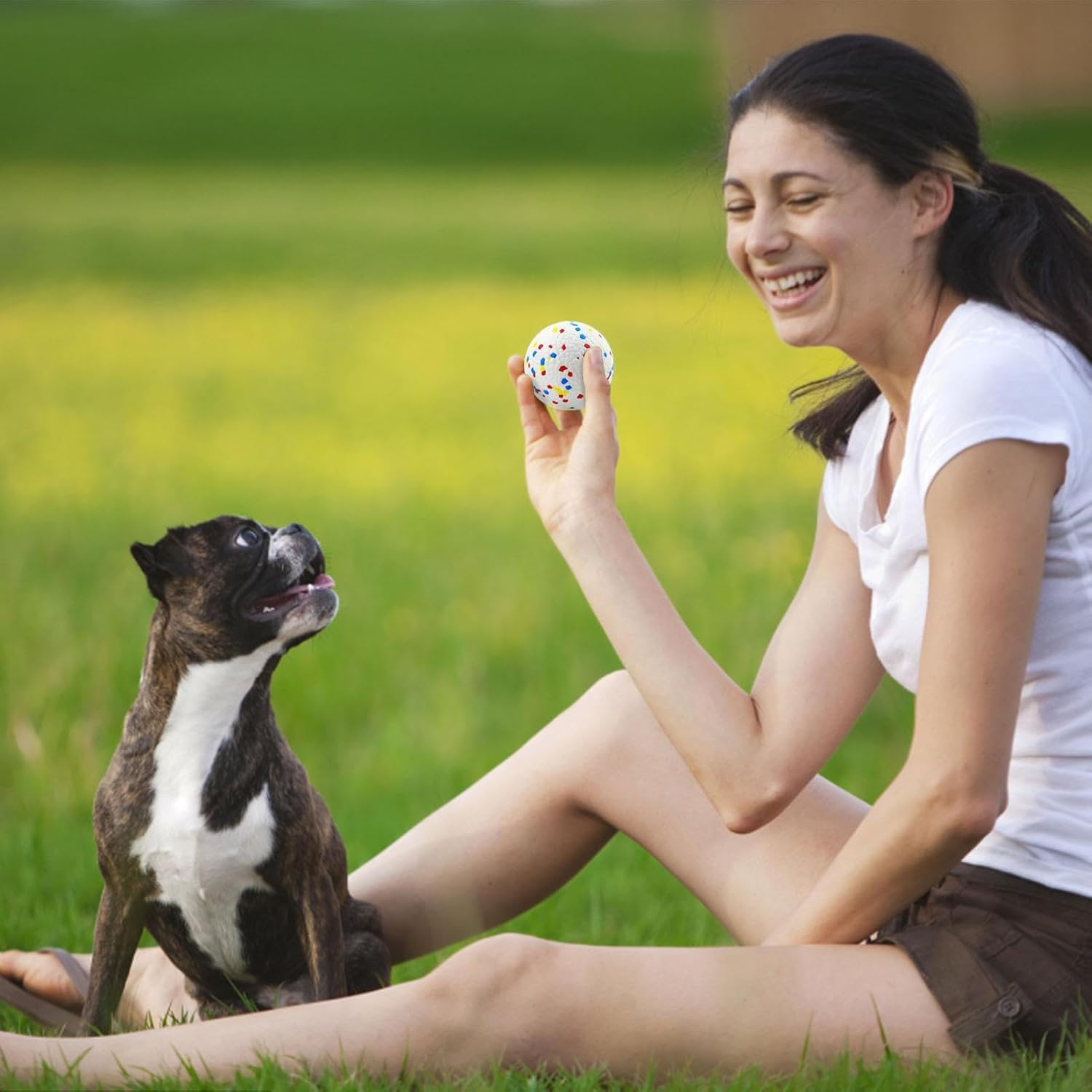 Cileznw Dog Toy Ball, Dog Teething Ball - Dog Toy Unbreakable Tube Ball Teething Toy | Fun Outdoor Puzzle Toy Pet Pacifier for Small Animals, Puppies, Dogs, Interactive image number 4