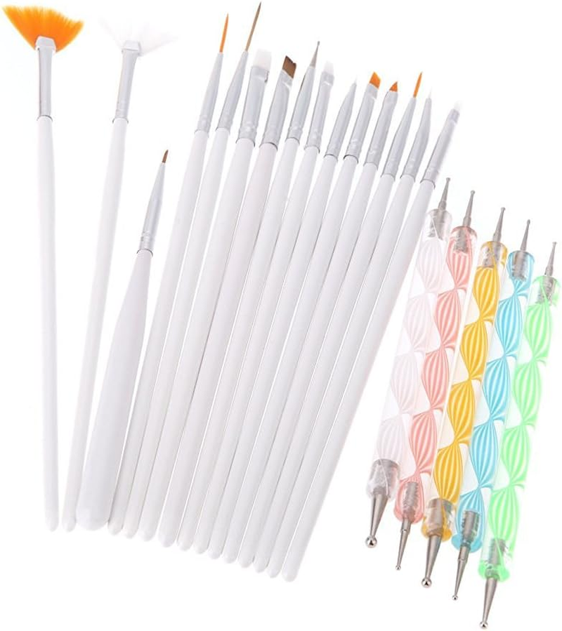 Goliton Nail Art Design Dotting Painting Drawing Polish Brush Pen Dotting Tools Set for Nail Art, Embossing Stylus for Painting (5PCS) image number 4