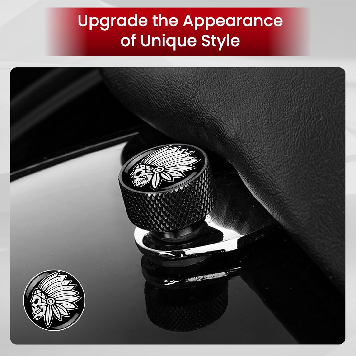 Black Stainless Knurled Fender Rear Seat Bolt Screw for Indian Scout All Models 2015-2020 - American Skeleton image number 3