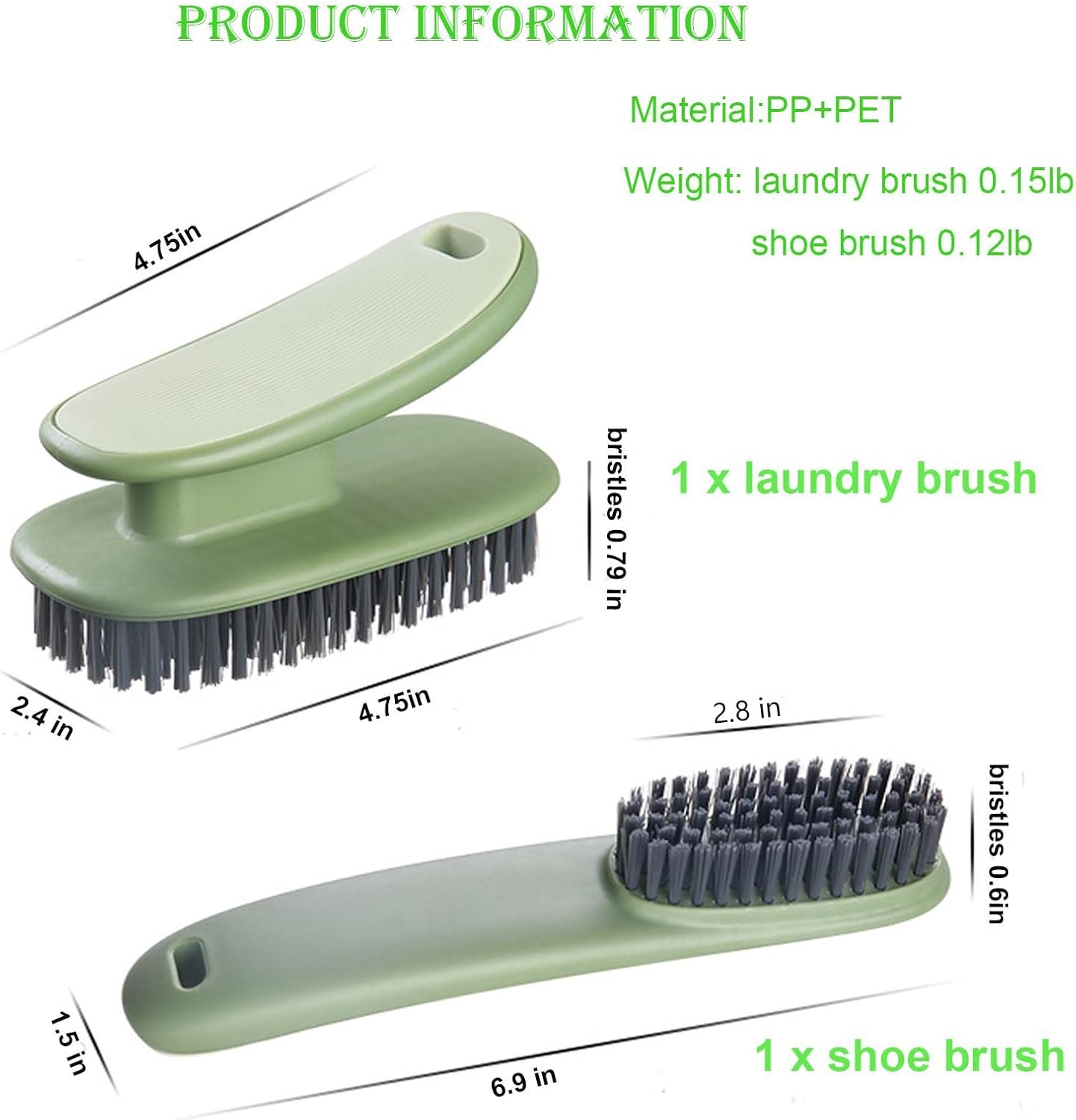 Household Small Scrub Brushes Laundry Cleaning Board Brush Easy Grip Shoe Brush Soft Bristle Brush Household Cleaning Clothes Shoes Scrubbing Cleaning Supplies for Stains 2 Pack image number 6