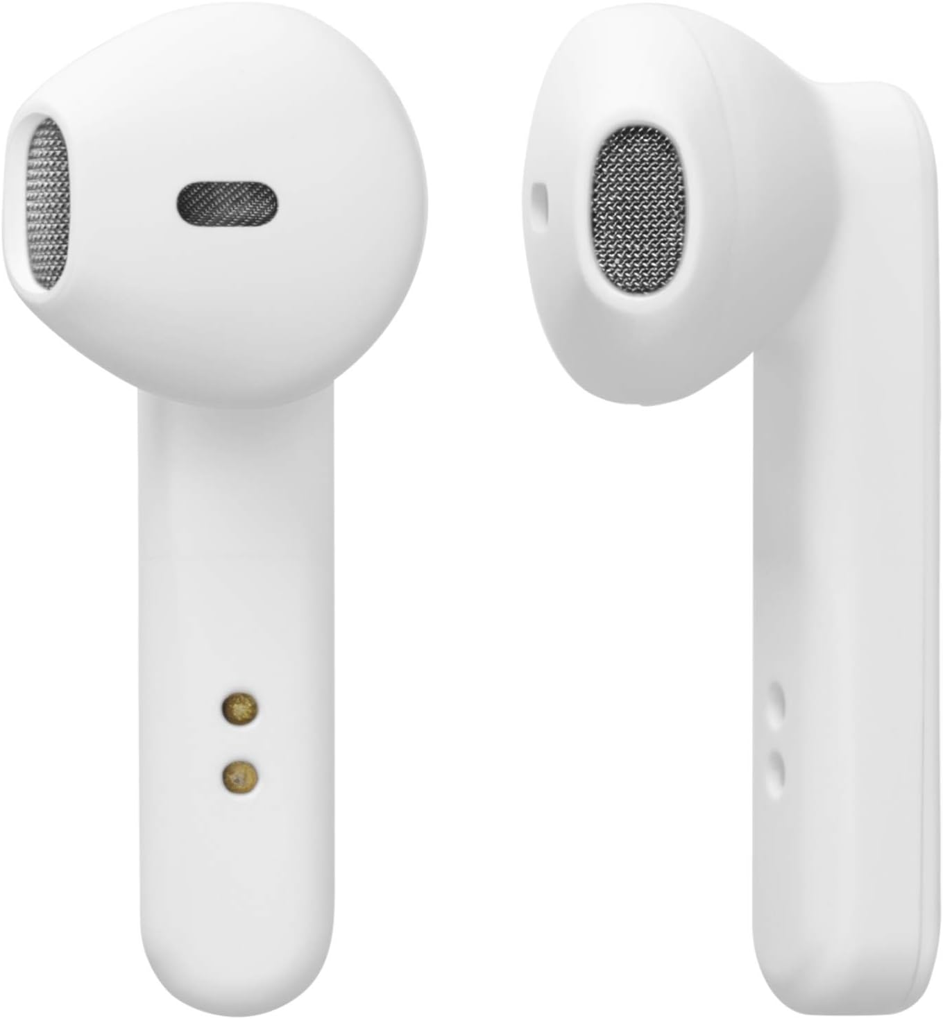 STREETZ TWS-105 Stereo Bluetooth Headphones In-Ear Wireless Headphones, Bluetooth 5.0 Earbuds with Built-In Microphone and Quick Charging Case up to 12 Hours of Music Playback, Comfortable Grip, White