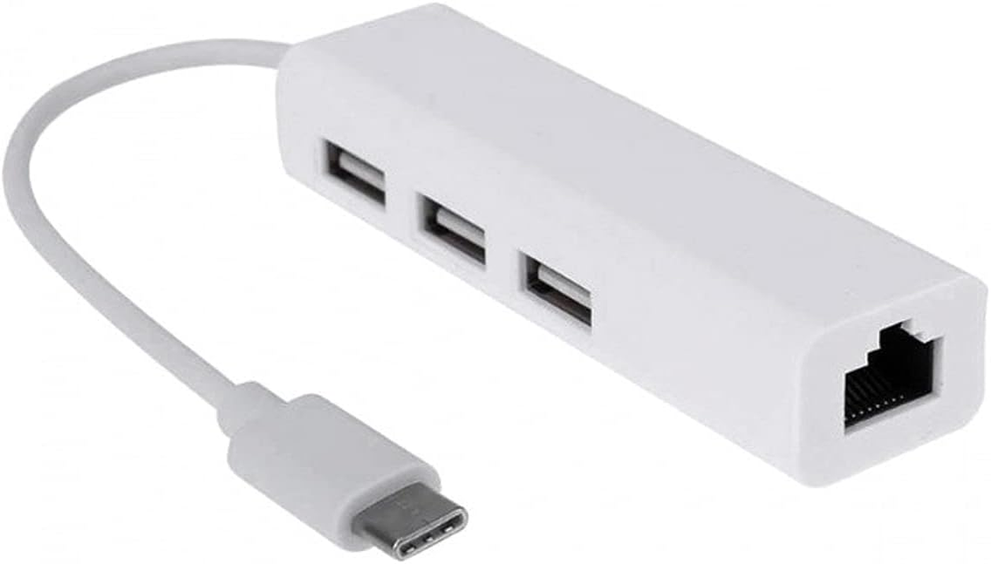 CY USB 3.1 Type C USB-C Multiple 3 Ports Hub with Ethernet Network LAN Adapter for Macbook & Chromebook image number 3