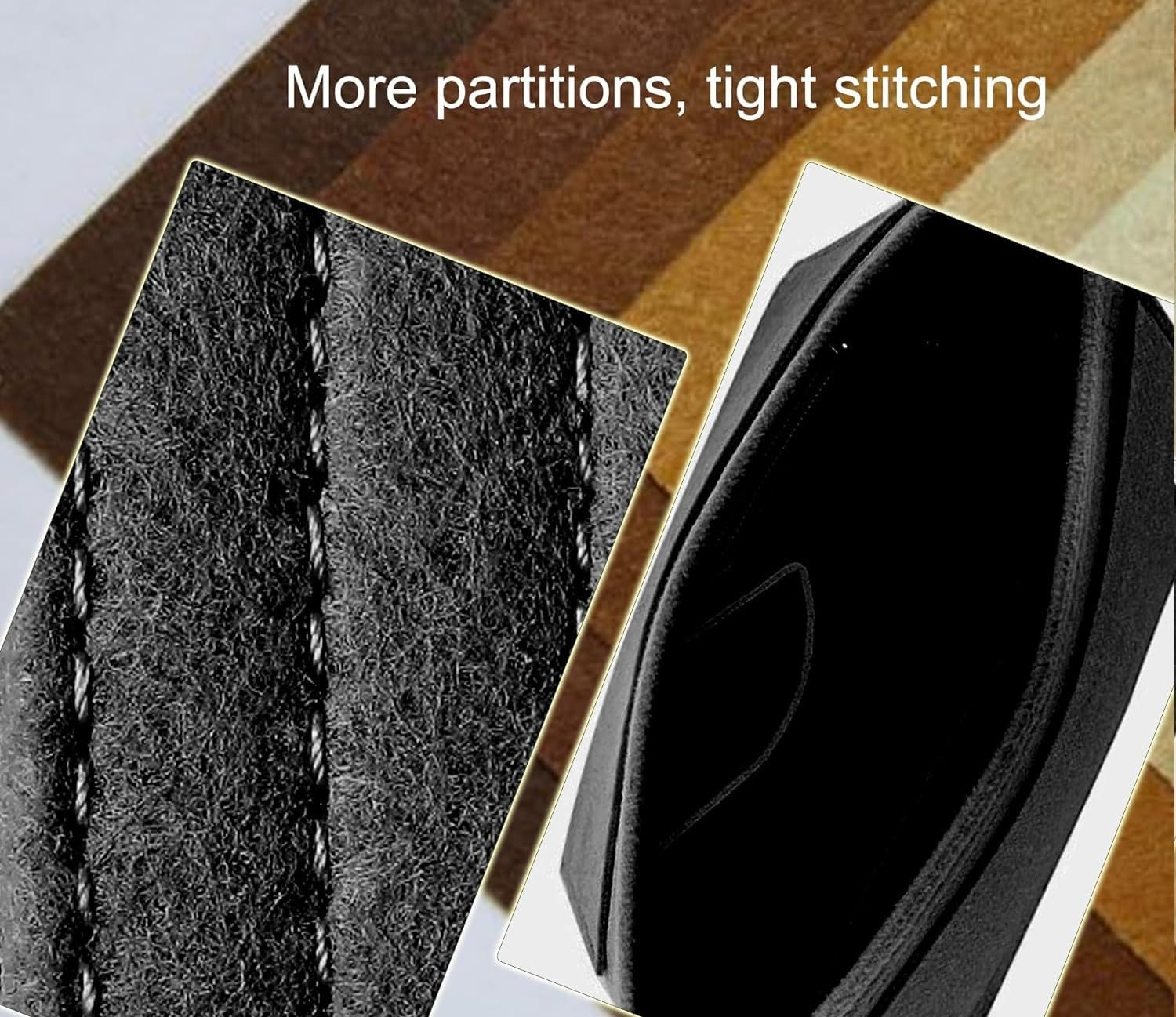 DAFROH Purse Organiser, Multi-Pocket Felt Handbag Organiser, Folding Tote Bag Organiser Insert for Insert Wallet Organiser for Longchamp (Black, Medium) image number 2