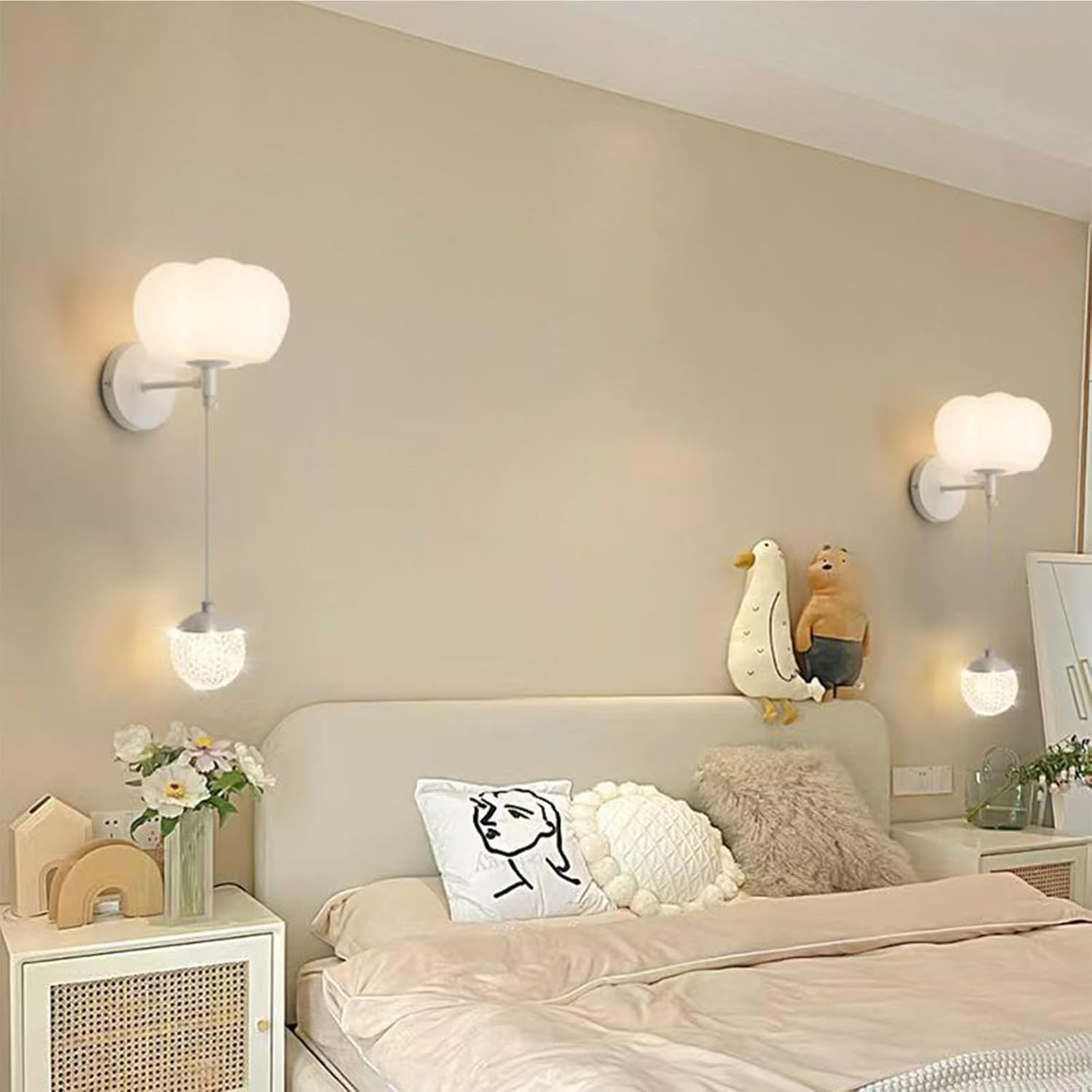 LED Indoor Wall Lights Modern Aluminum Wall Lamps Length Adjustable Wall Sconces Metal Lighting Fixture for Restaurant Living Room Bedroom Bedside Decor Hallway (White Light,A) XXZ image number 6