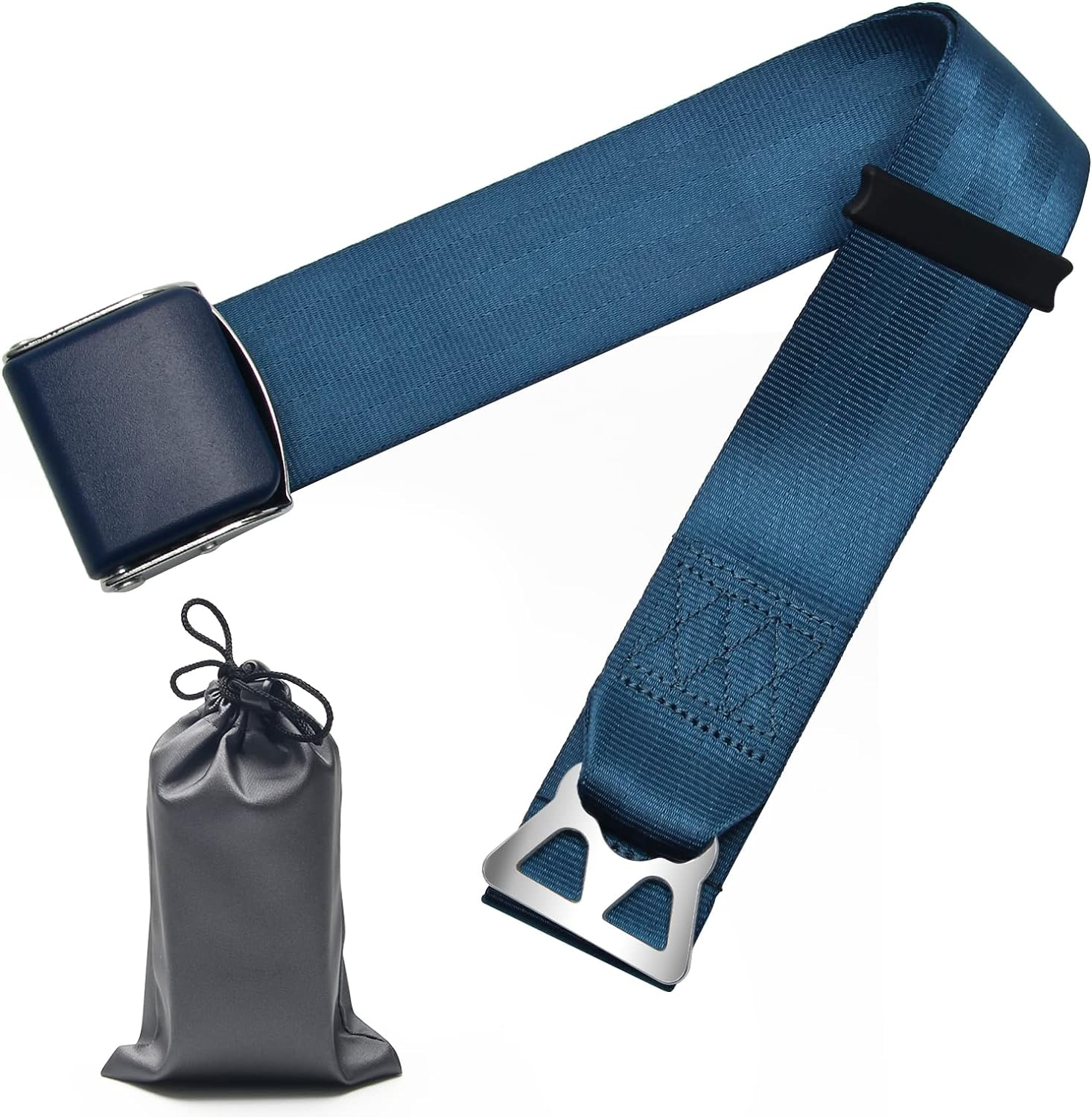 Coolrunner Airplane Seat Belt Extender, Adjustable 7-32" Airplane Seatbelt Extender - FITS MOST Airlines - Free Carrying Case (Blue) image number 1