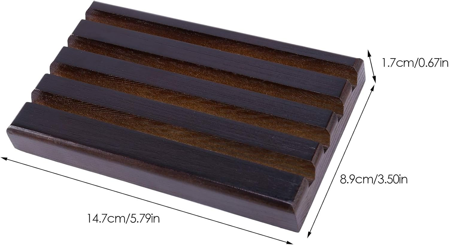 Spacesea Display Stand Rack Coin Holder 4 Rows Torched Wood Challenge Display Coin Holder Stand image number 1