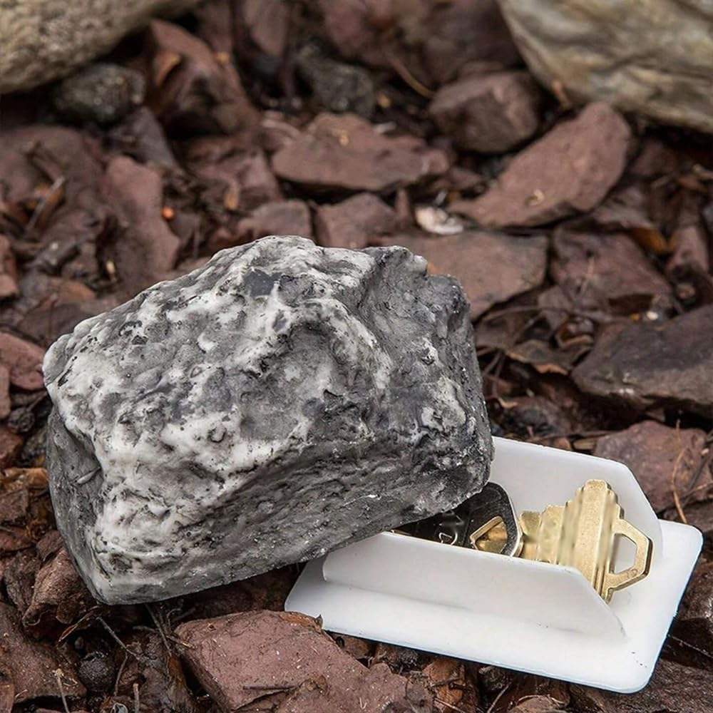 Ray Ocean Fake Rock - Looks Stone - Safe for Outdoor Outdoor Secret Safe Box for Keys, Fake Stone Rock Yard House Accessories image number 4