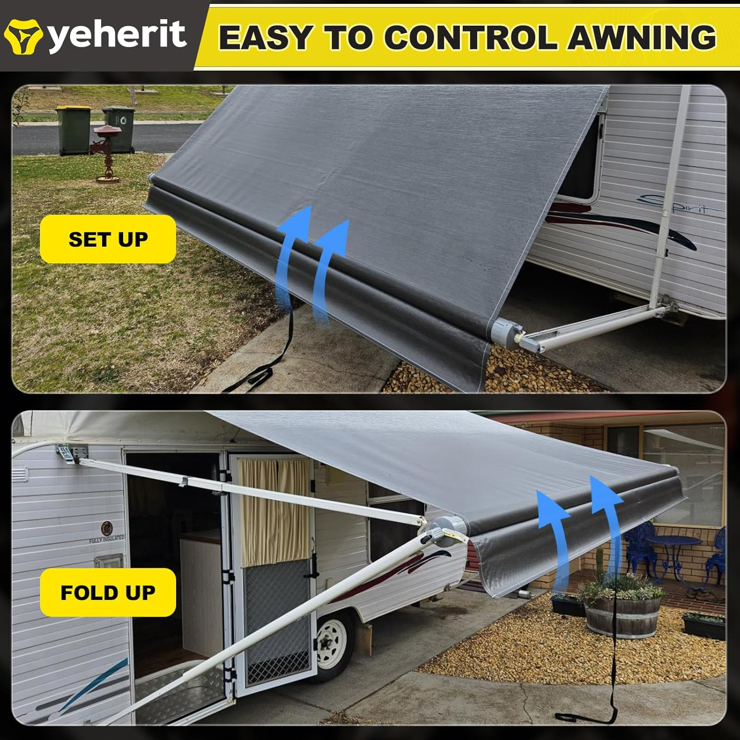 Awning Torsion Assembly White Compatible with Dometic 9100 Power Patio Awning Power Motor RH Drive Head Assembly 910 915 916 917 Replace# 3310423.209B image number 6