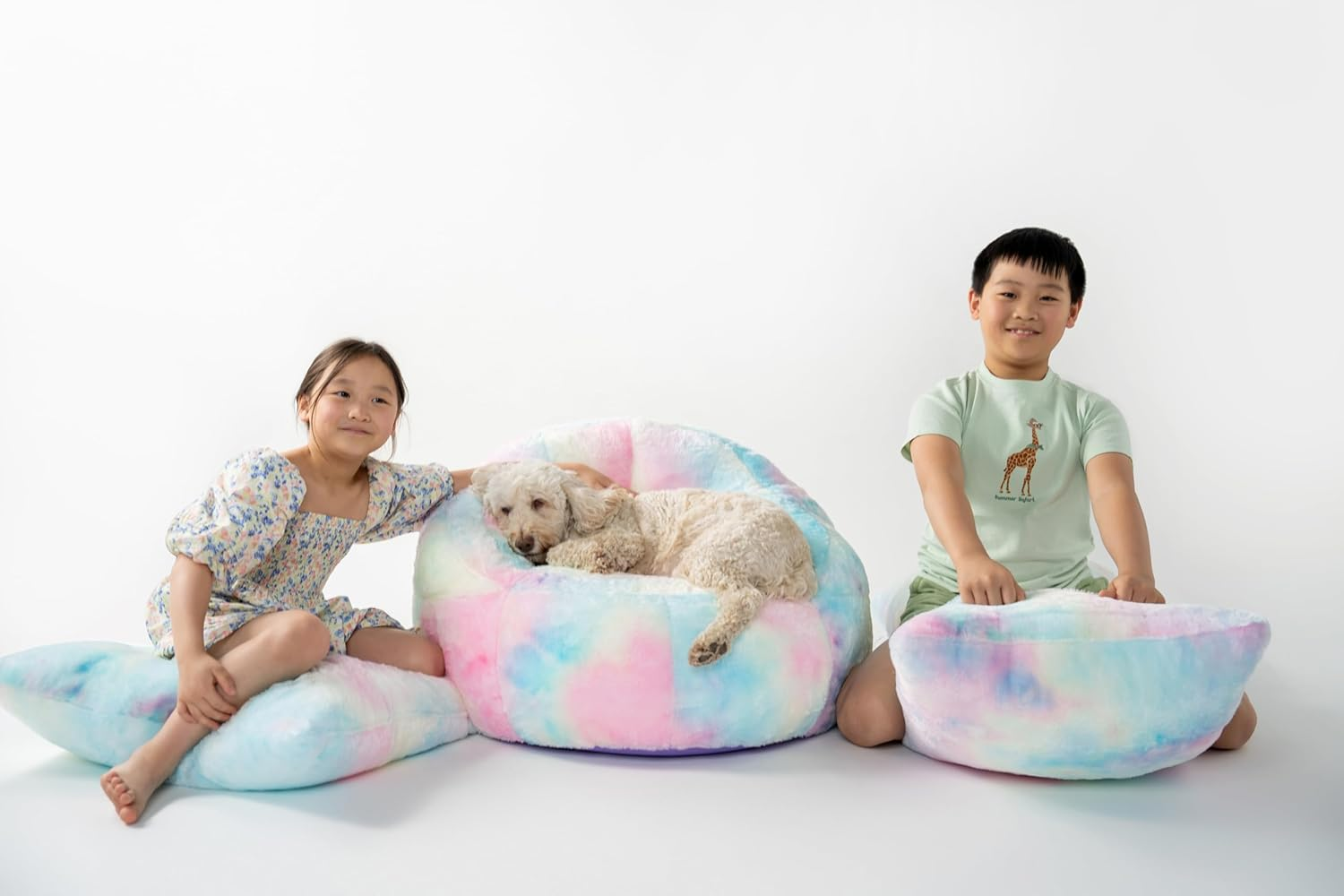 Ballarart CO Kids Bean Bag Chair (No Filling) - Beanbag Chair Cover, Bean Bag for Kids Sofa Chair for Lounging, Reading, Gaming image number 3