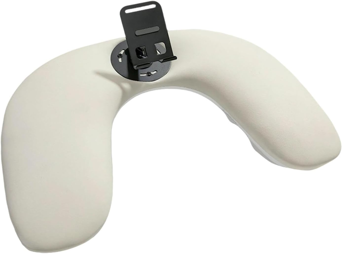 Folpus U Shape Arm Rest, Detachable with Phone Holder, Sturdy Support Portable Hand Rest for Nail Technician Nail Salon Supplies, Black