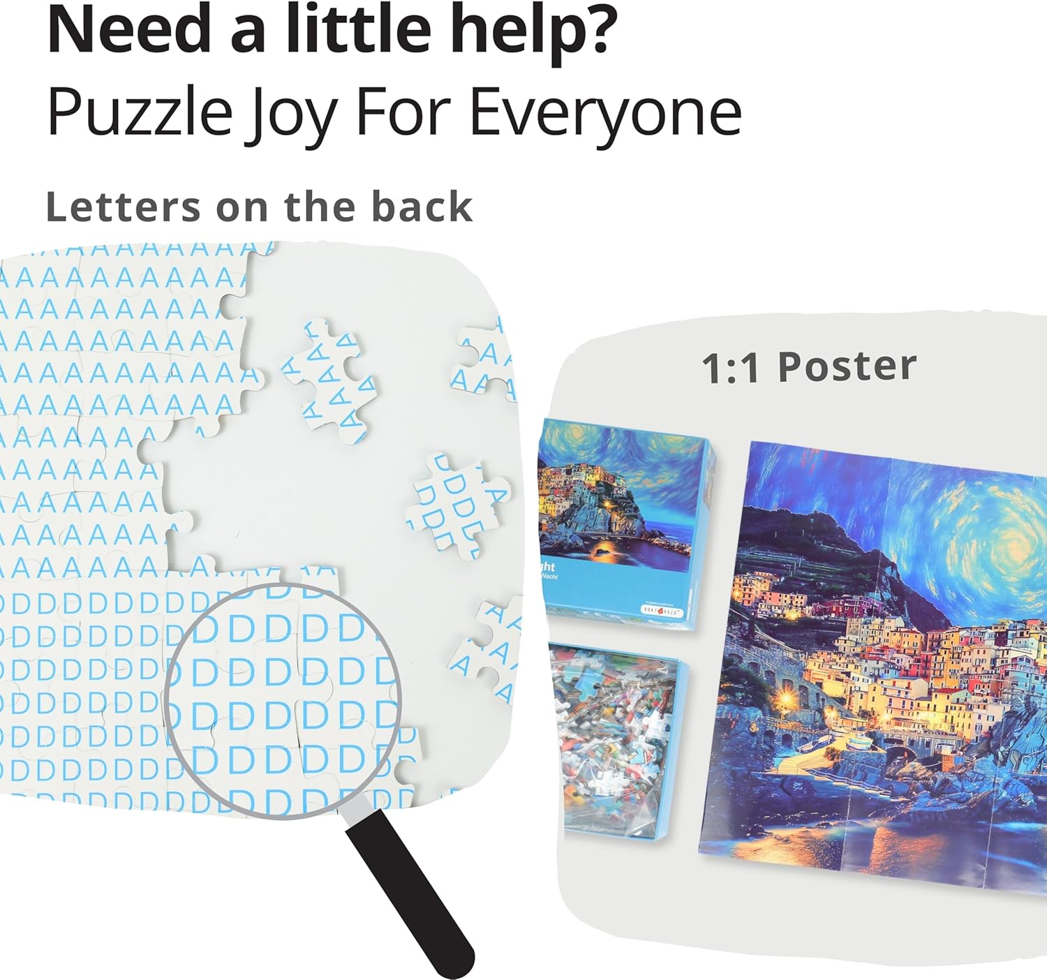 Cinque Terre at Night, 500 Pieces Jigsaw Puzzles, Challenging Puzzle Perfect for Adults, Family Game Nights, 20.5 * 15.0 In image number 3