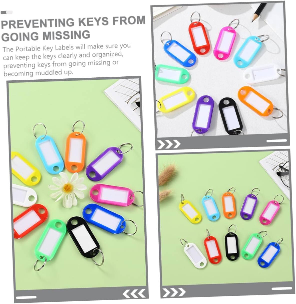 CONGARTENO 200Pcs Cruise Luggage Tags Key Identifiers Compact Key Labels for Home Office Hotel image number 2