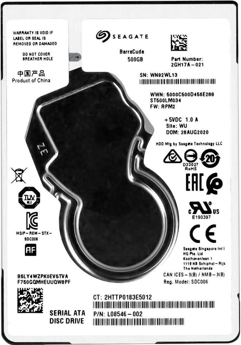 Seagate Barracuda 500Gb 7200Rpm 2.5 Inch Laptop HDD (Renewed)